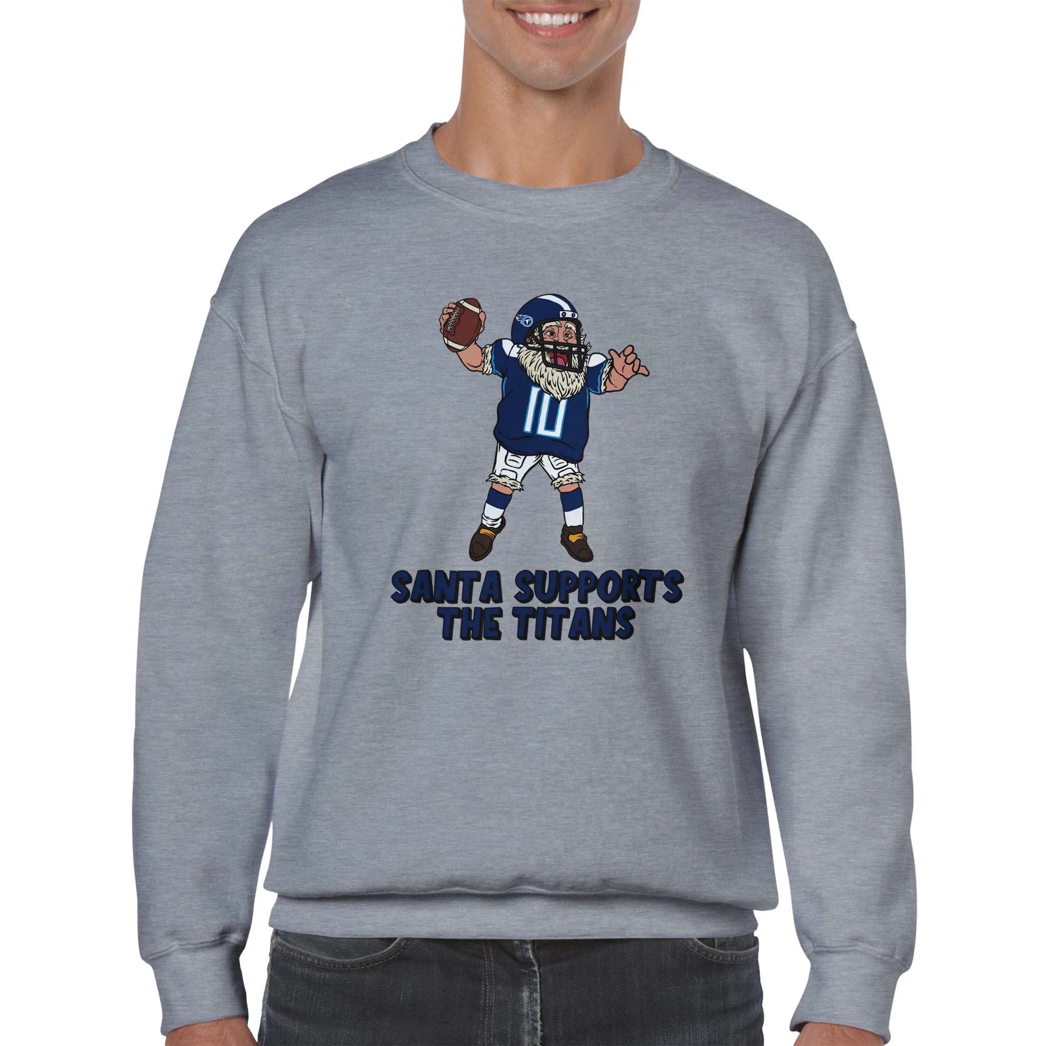 Tennessee Titans Unisex Crewneck Santa Sweatshirt