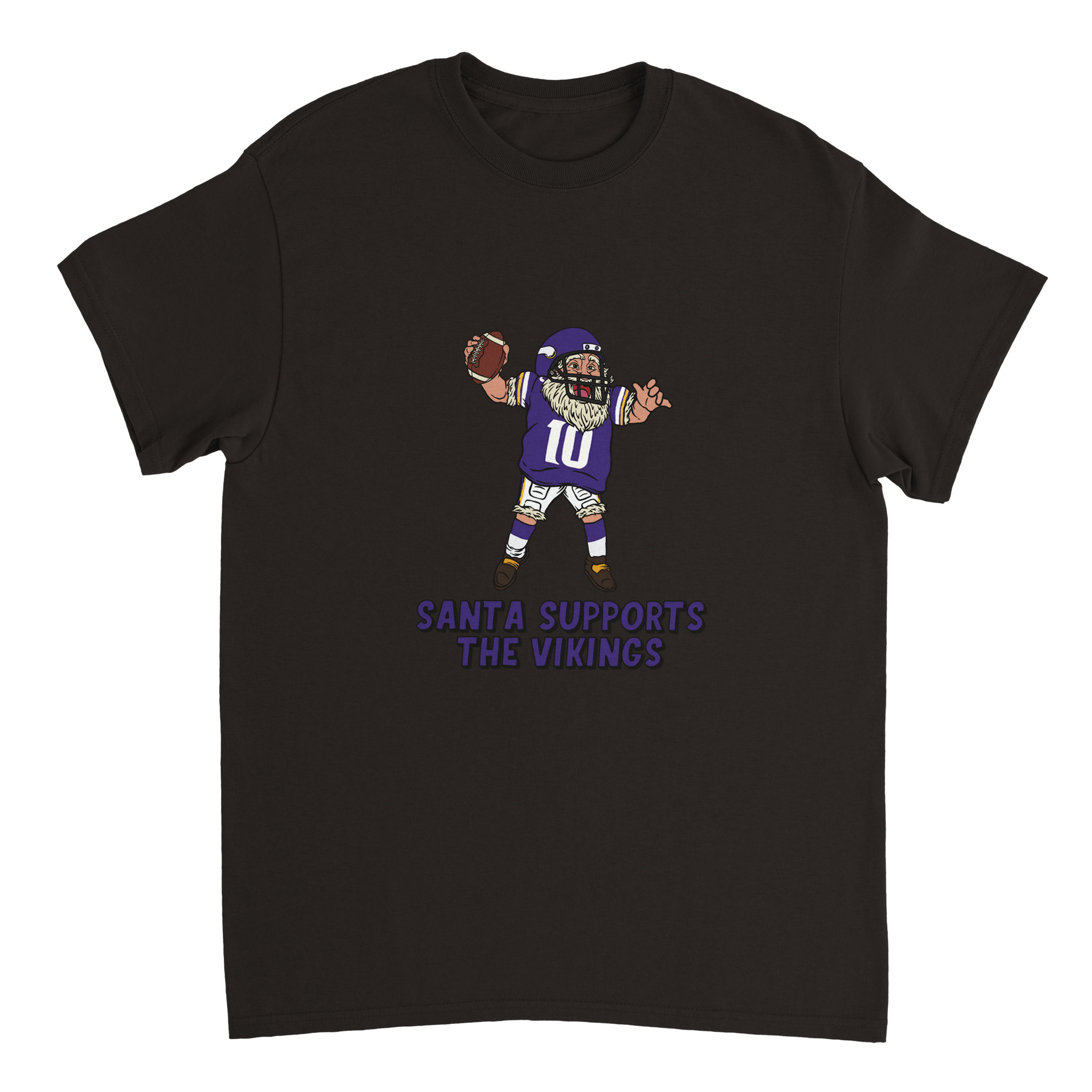 Minnesota Vikings Unisex Crewneck Santa T-shirt