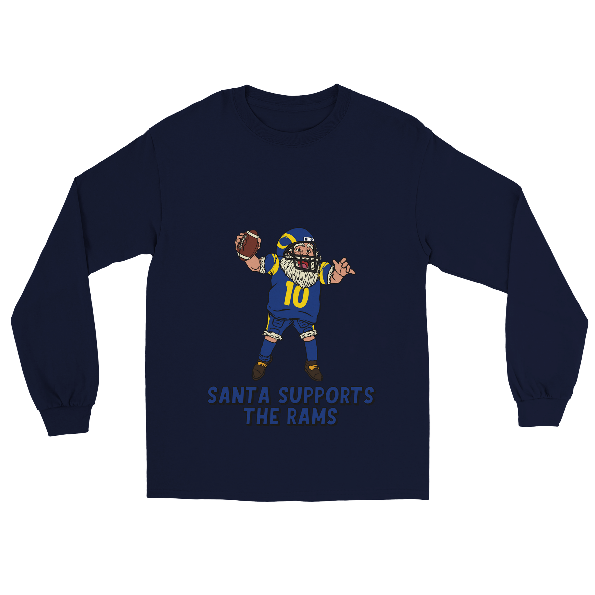 Los Angeles Rams Unisex Longsleeve Santa T-shirt
