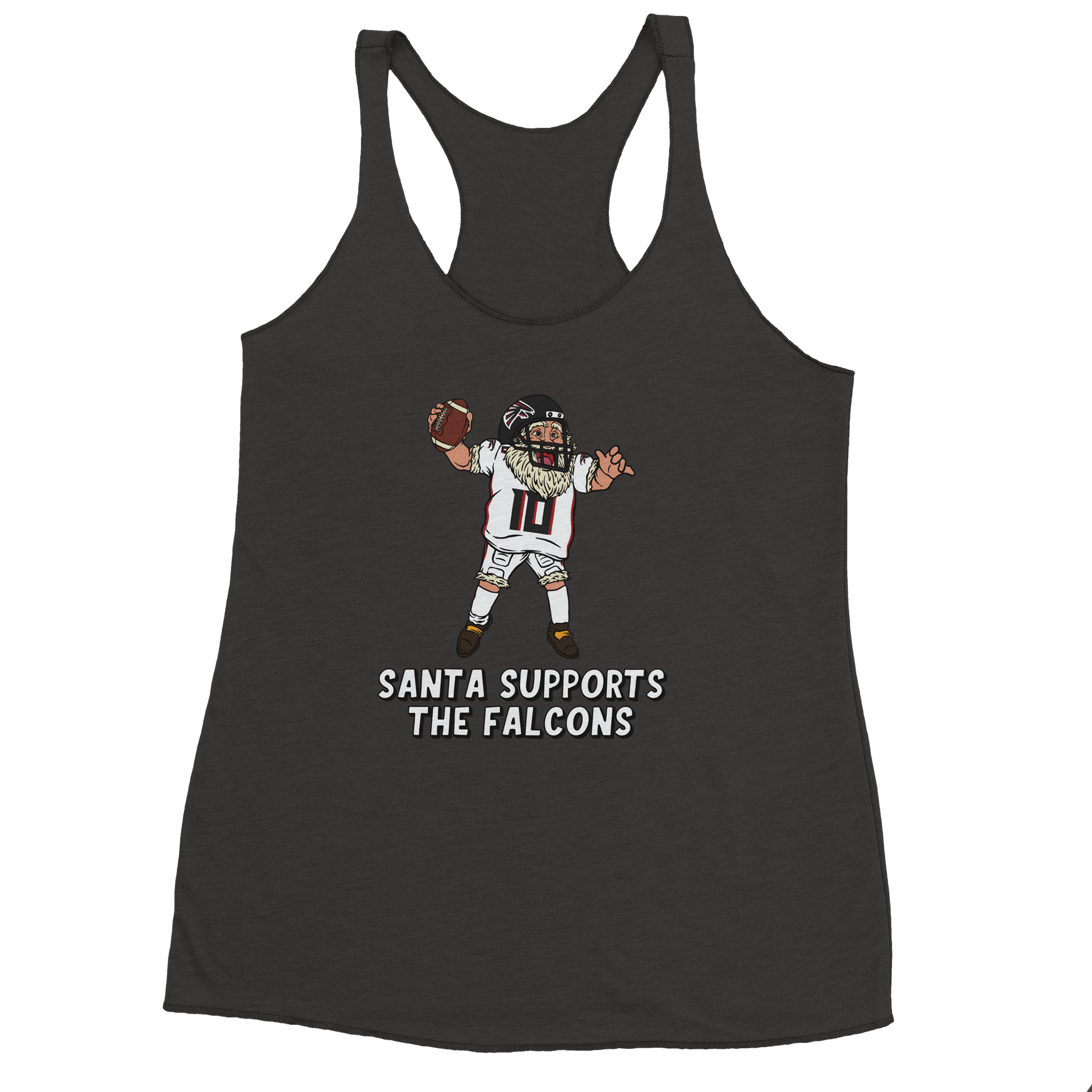 Atlanta Falcons Women's Racerback Santa Tank Top