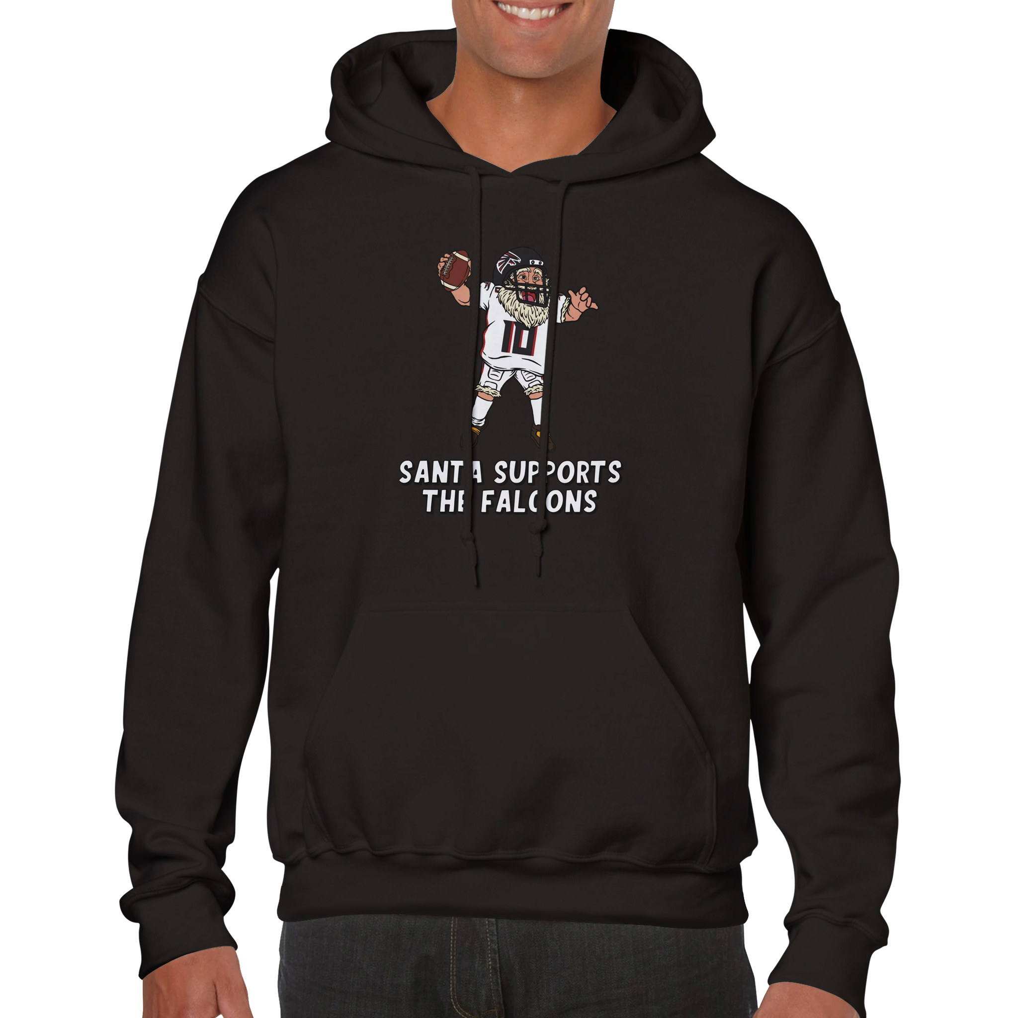 Atlanta Falcons Unisex Pullover Santa Hoodie