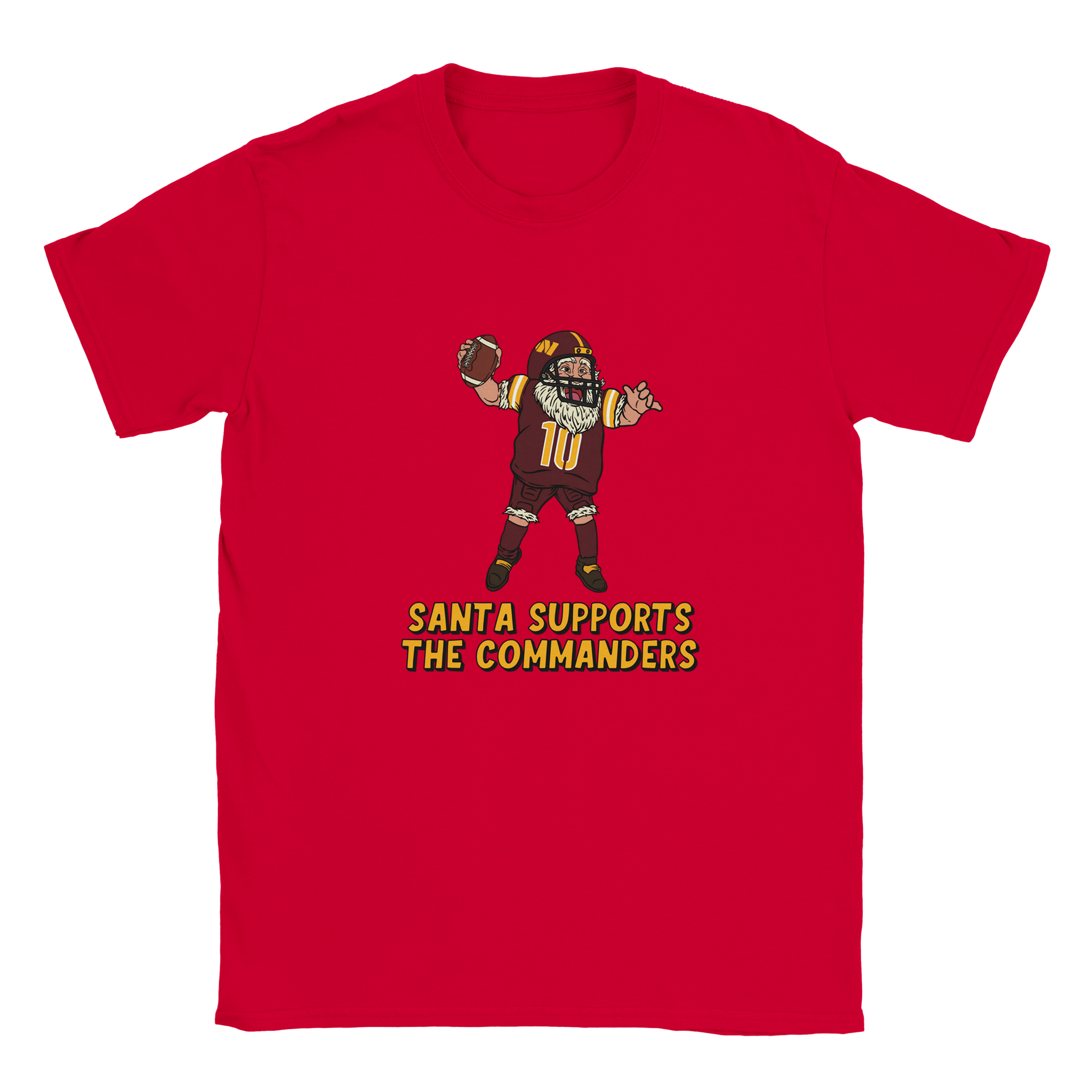 Washington Commanders Kids Crewneck Santa T-shirt