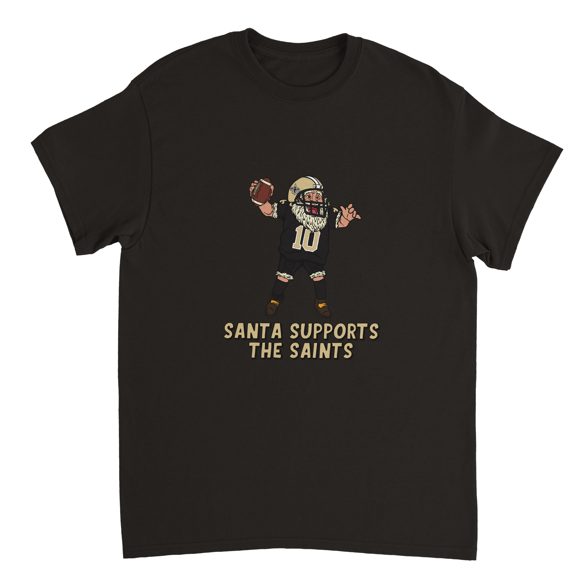 New Orleans Saints Unisex Crewneck Santa T-shirt