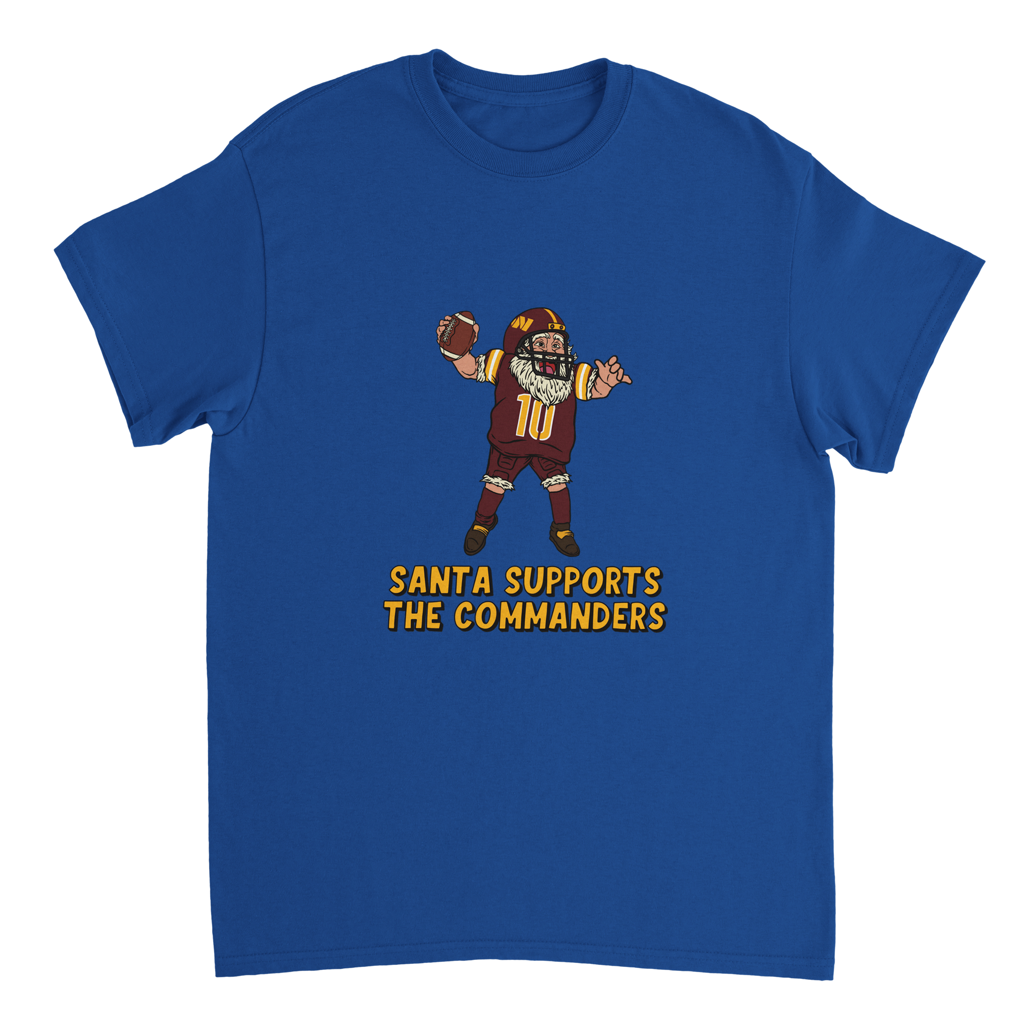 Washington Commanders Unisex Crewneck Santa T-shirt