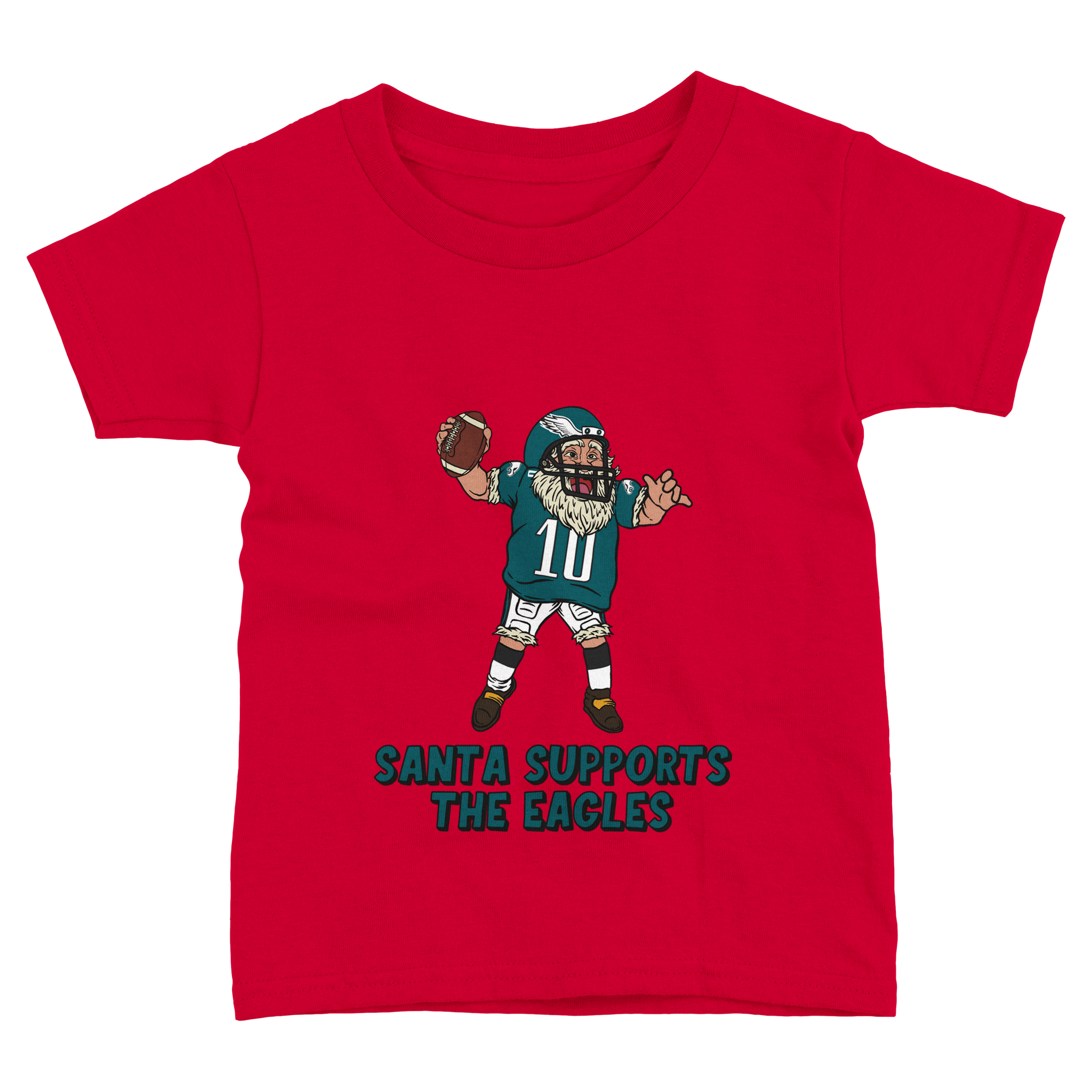 Philadelphia Eagles Toddler Fine Jersey Santa T-Shirt