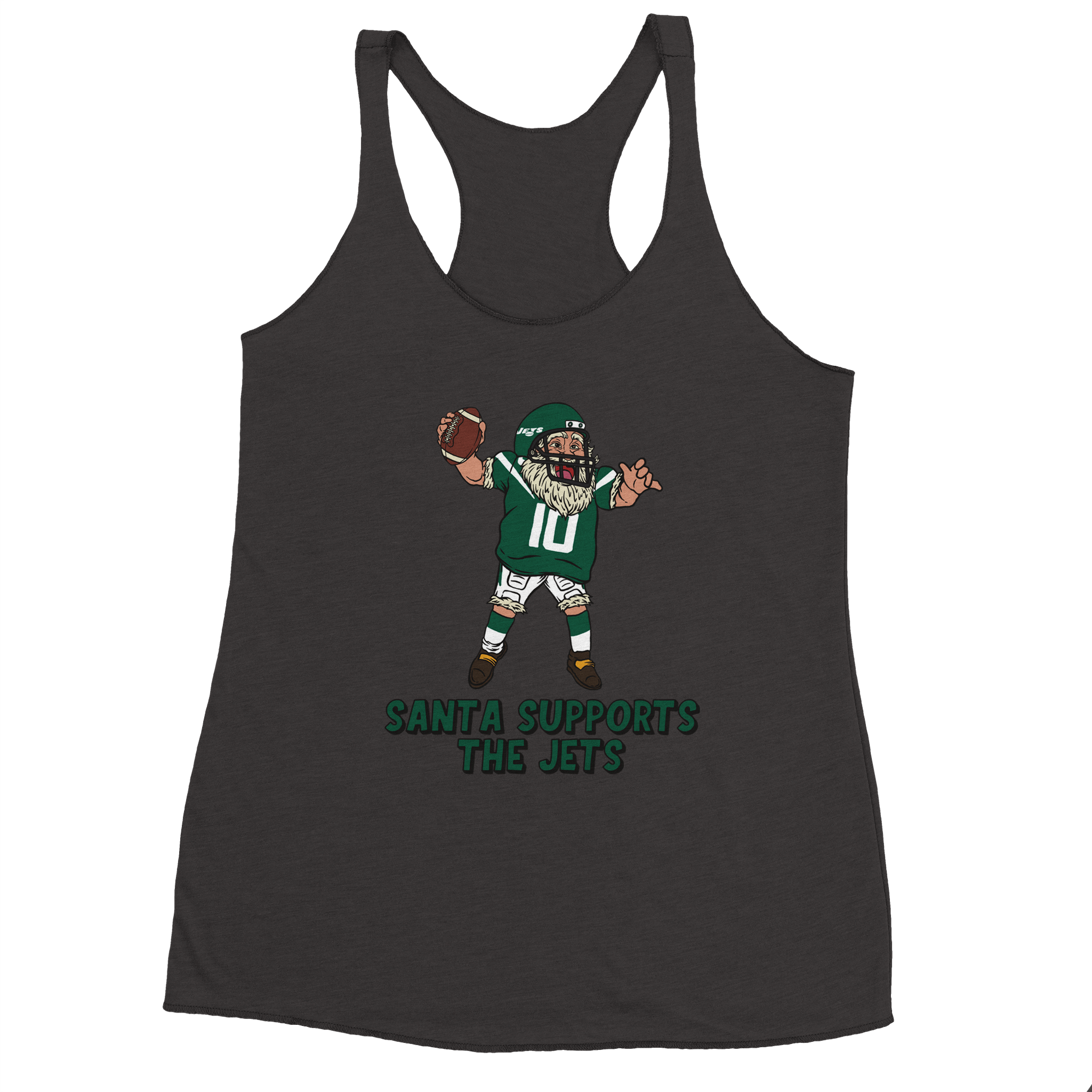 New York Jets Women's Racerback Santa Tank Top
