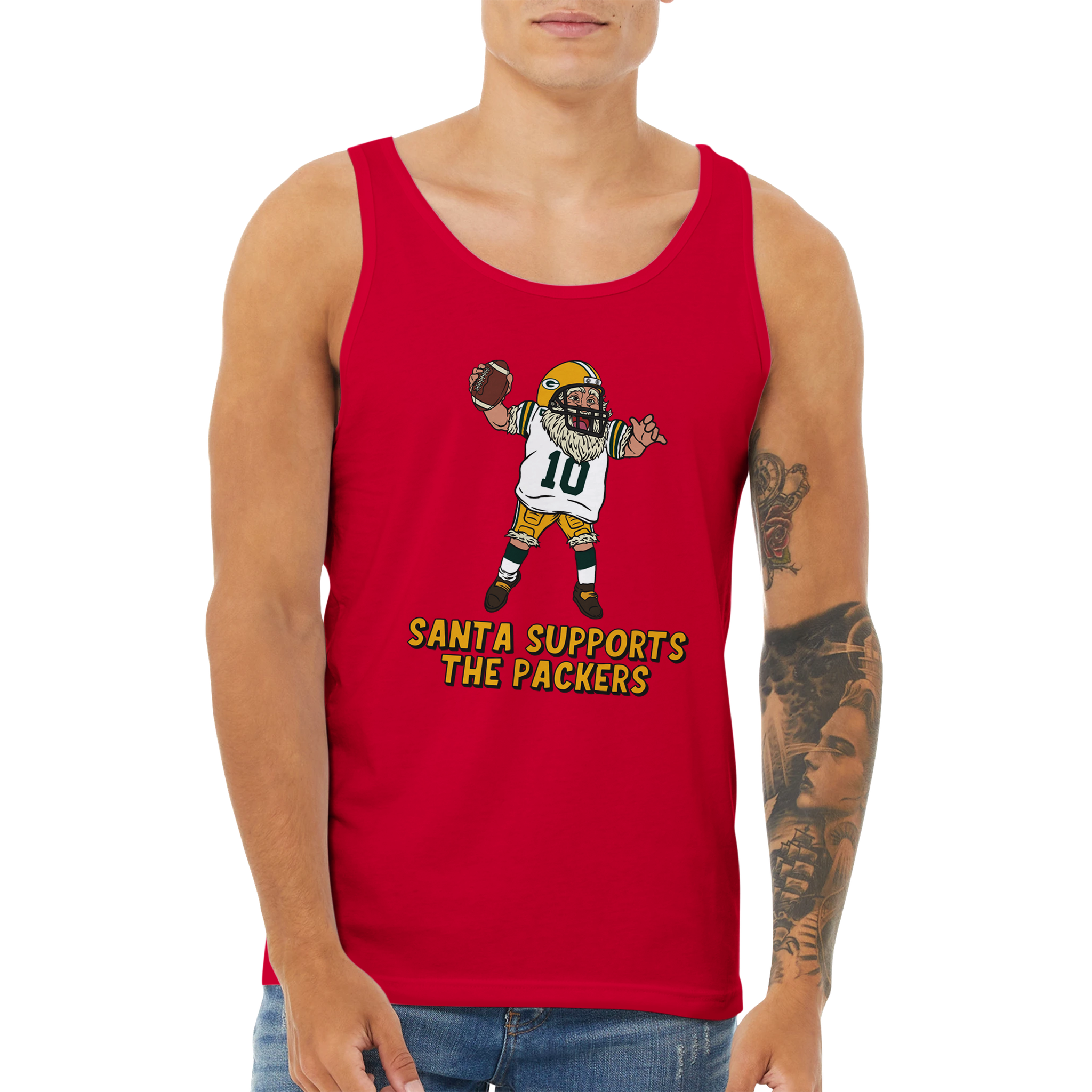 Green Bay Packers Unisex Santa Tank Top