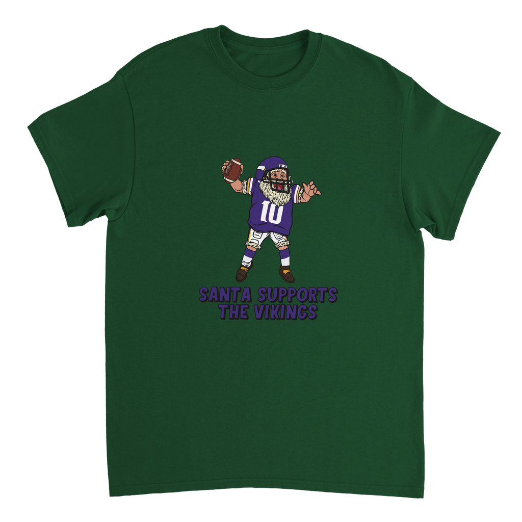 Minnesota Vikings Unisex Crewneck Santa T-shirt