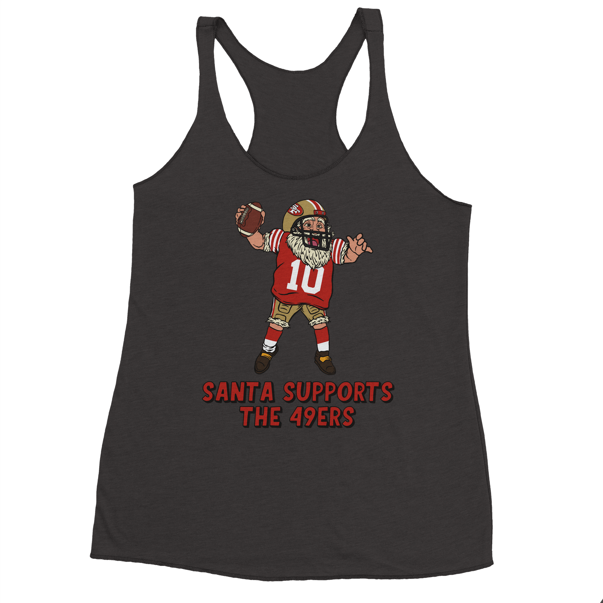 San Francisco 49ers Women's Racerback Santa Tank Top