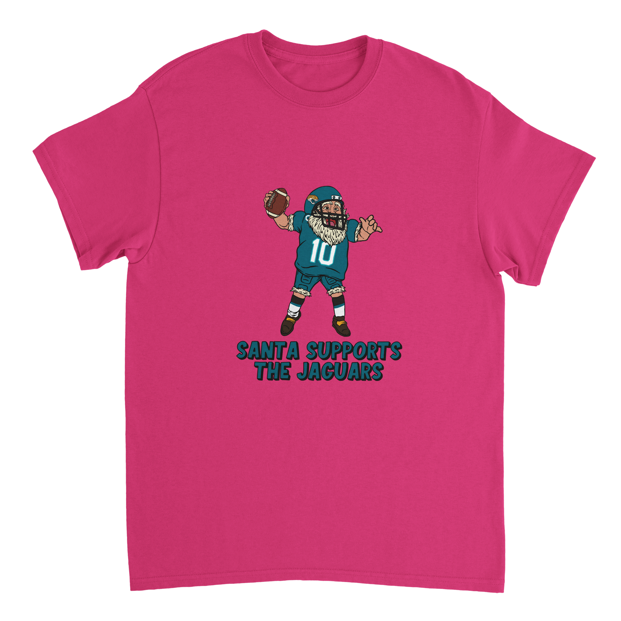 Jacksonville Jaguars Unisex Crewneck Santa T-shirt