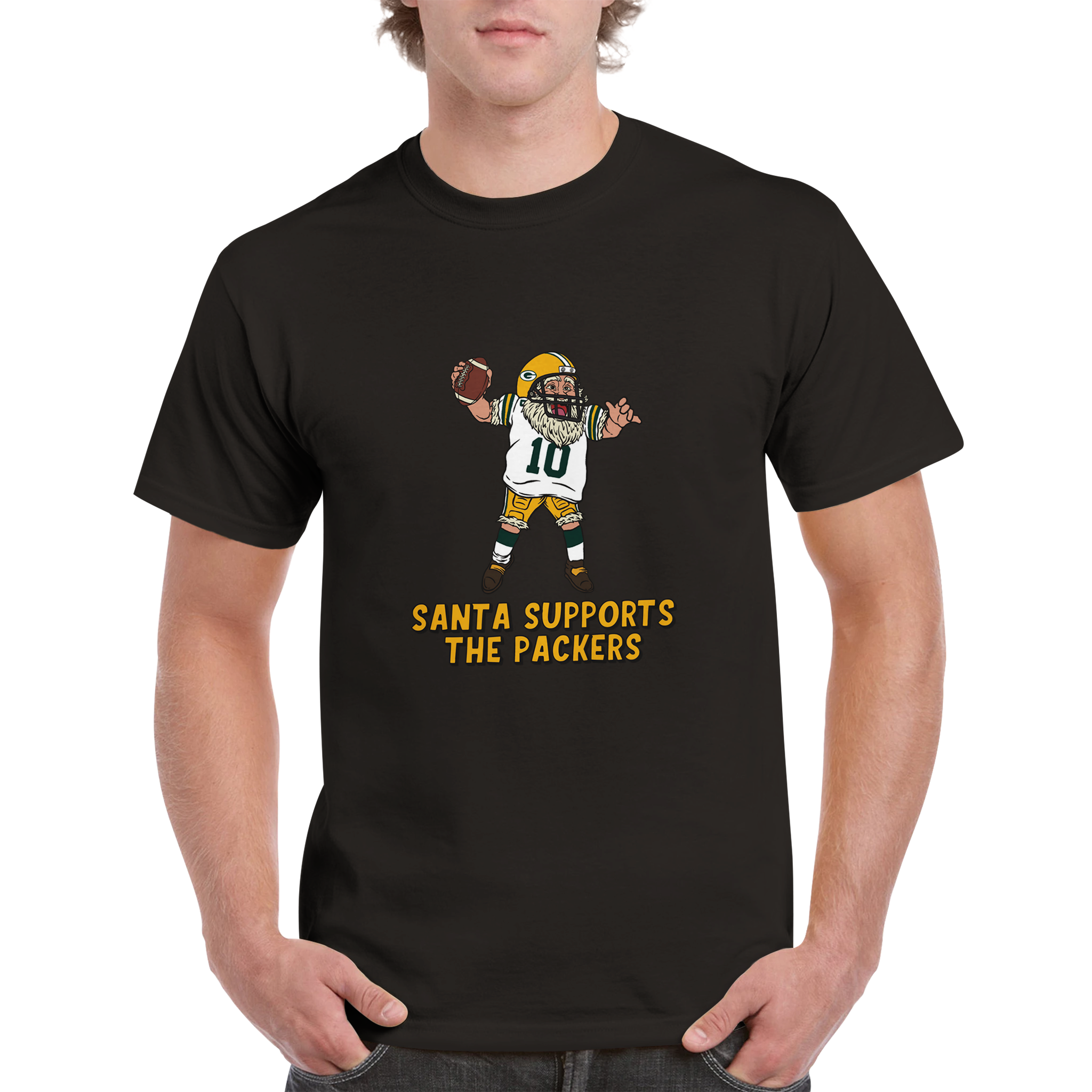 Green Bay Packers Unisex Crewneck Santa T-shirt