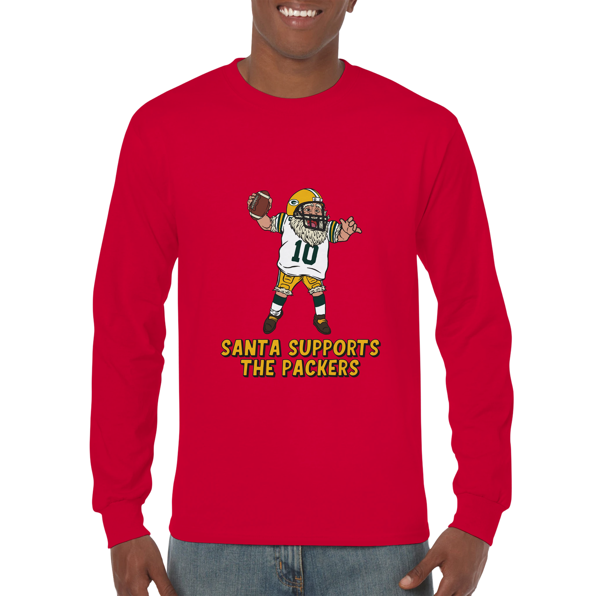 Green Bay Packers Unisex Longsleeve Santa T-shirt