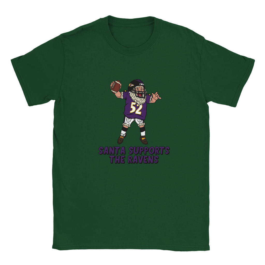 Baltimore Ravens Kids Crewneck Santa T-shirt