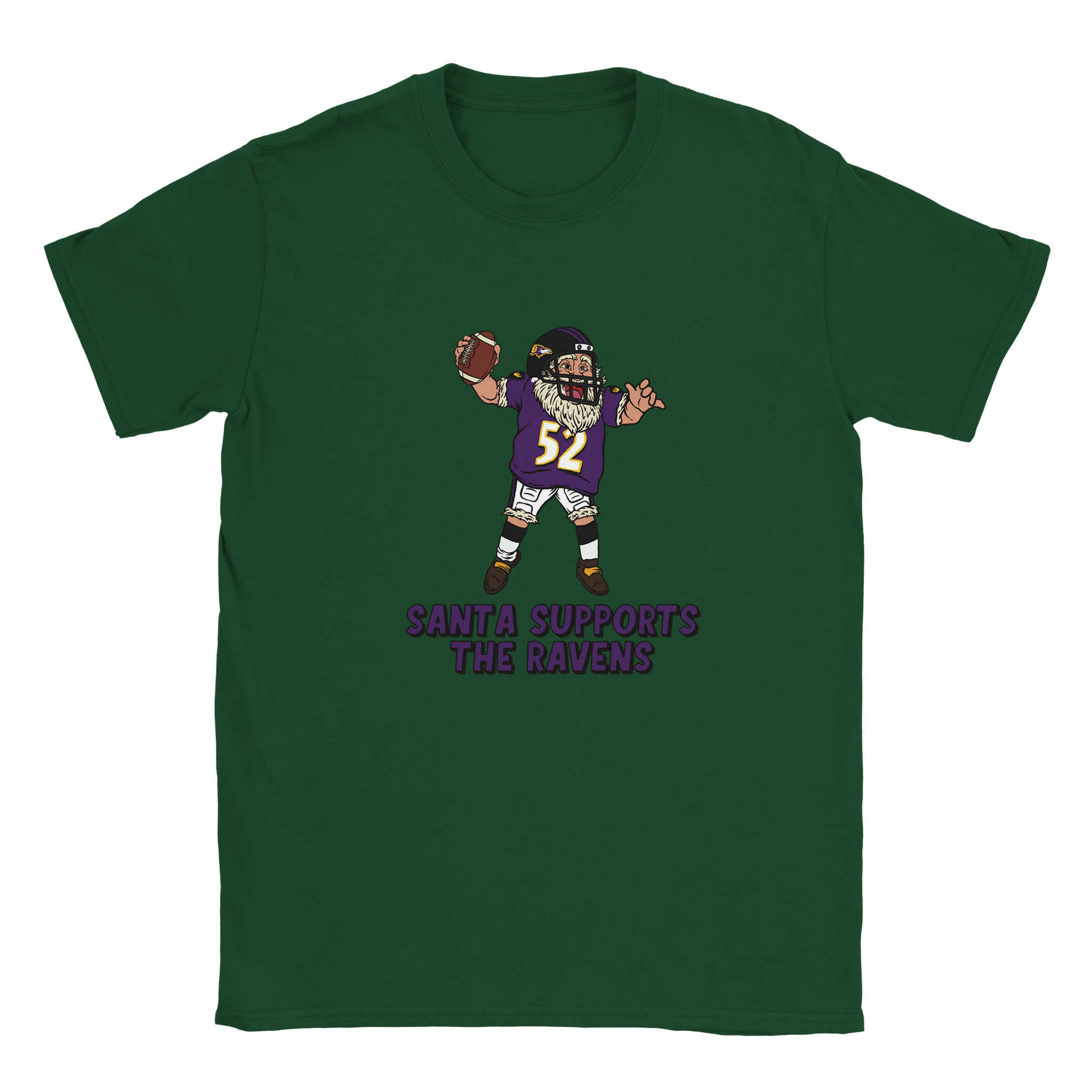 Baltimore Ravens Kids Crewneck Santa T-shirt
