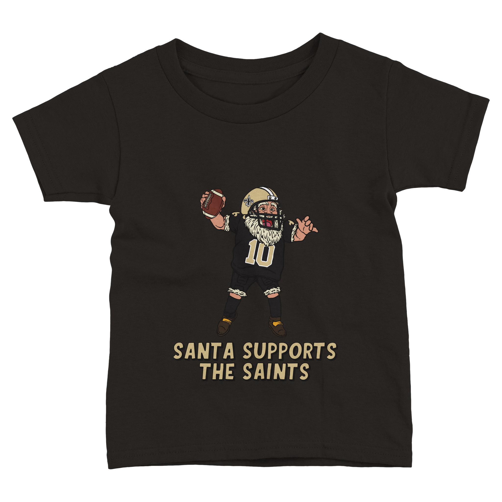 New Orleans Saints Toddler Fine Jersey Santa T-Shirt