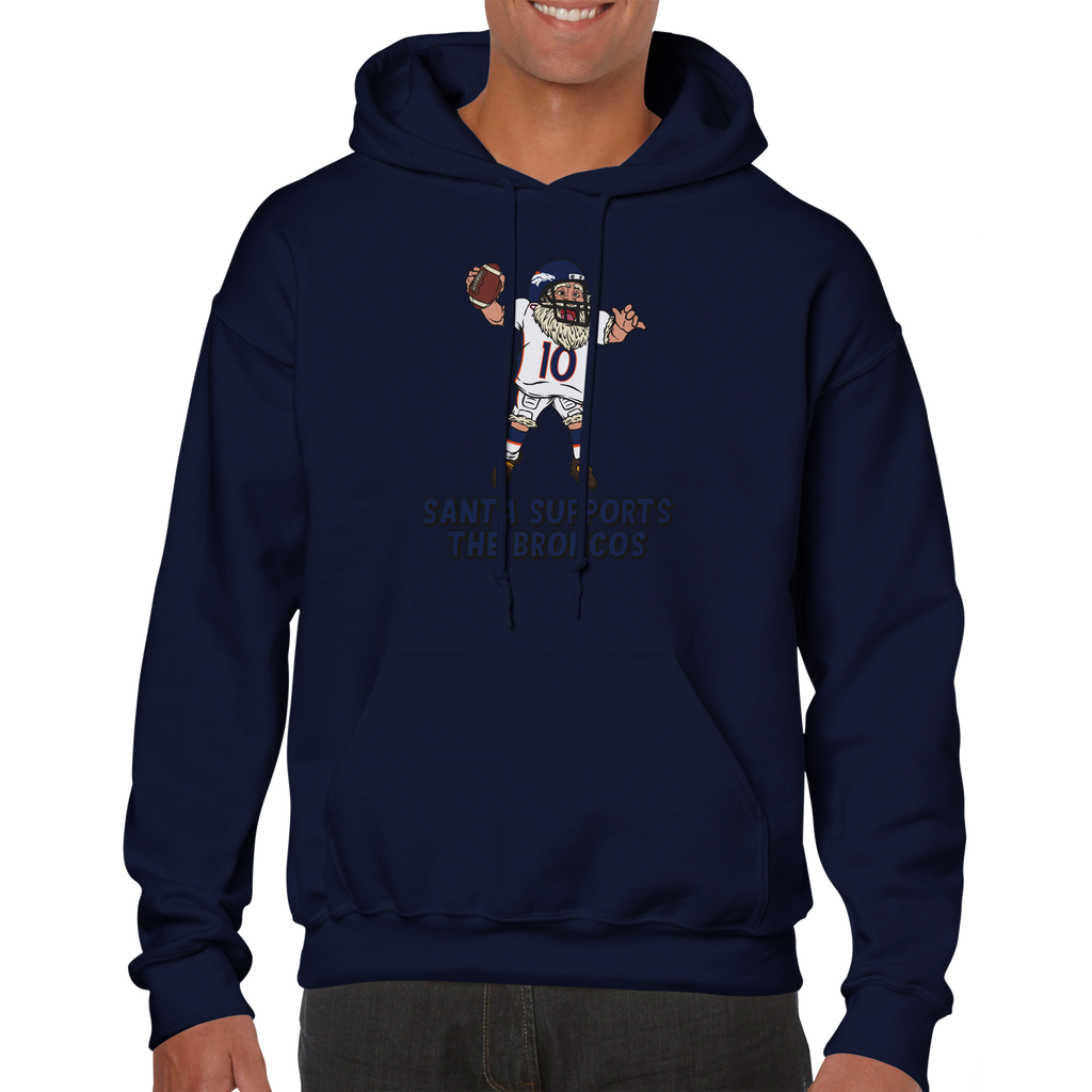 Denver Broncos Unisex Pullover Santa Hoodie