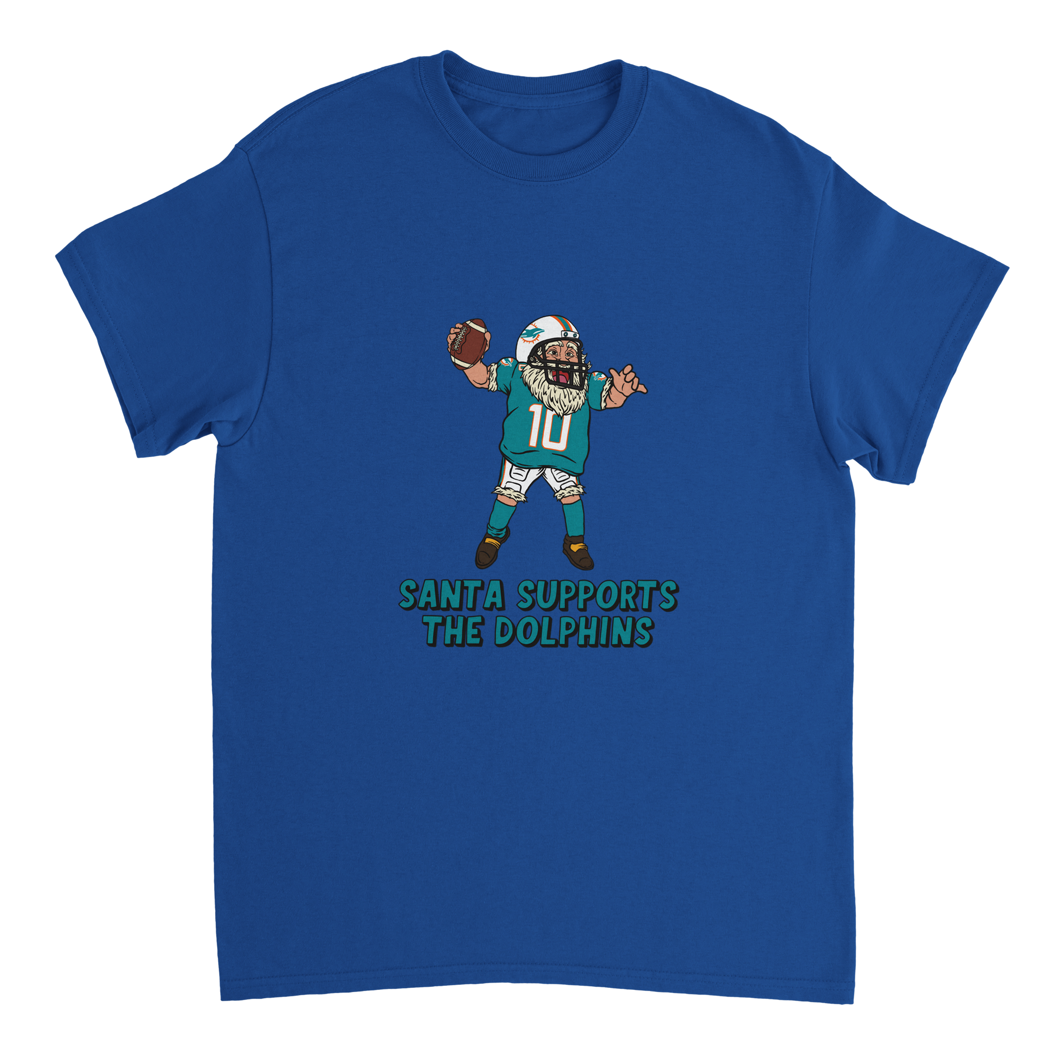 Miami Dolphins Unisex Crewneck Santa T-shirt