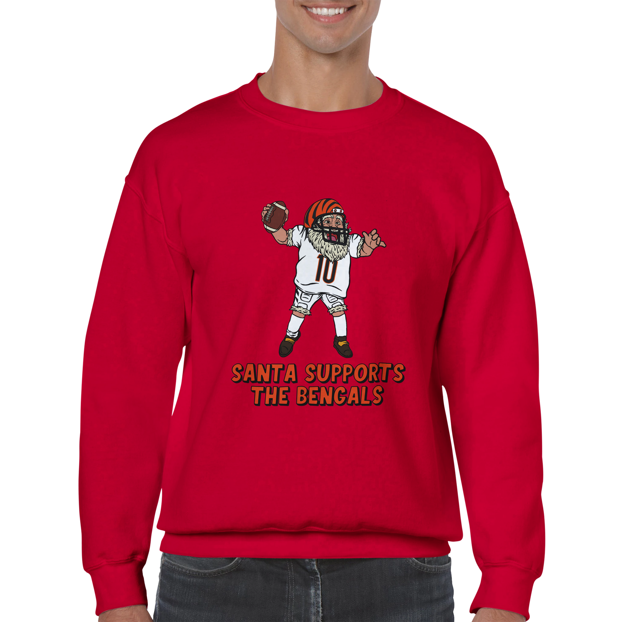 Cincinnati Bengals Unisex Crewneck Santa Sweatshirt