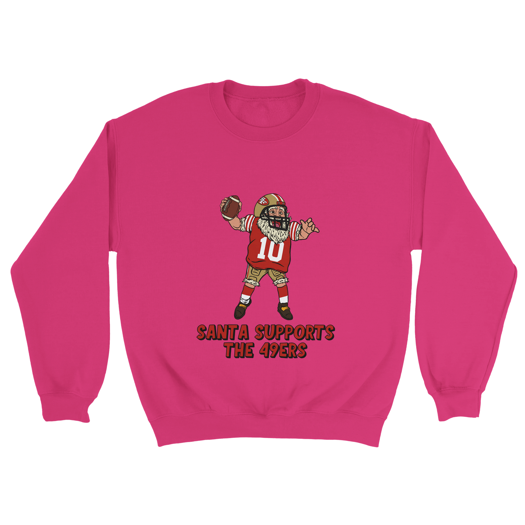 San Francisco 49ers Unisex Crewneck Santa Sweatshirt