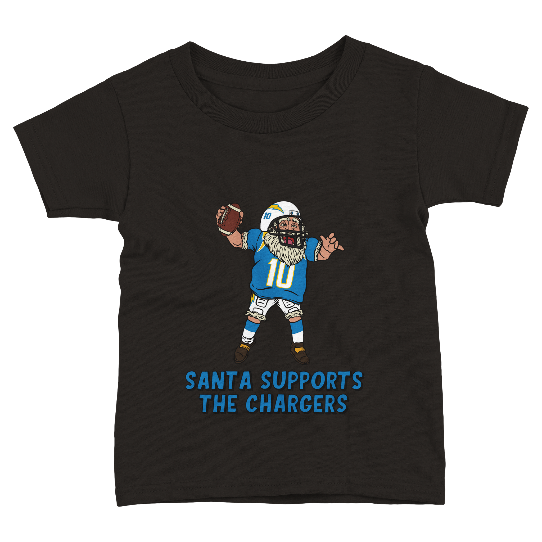 Los Angeles Chargers Toddler Fine Jersey Santa T-Shirt