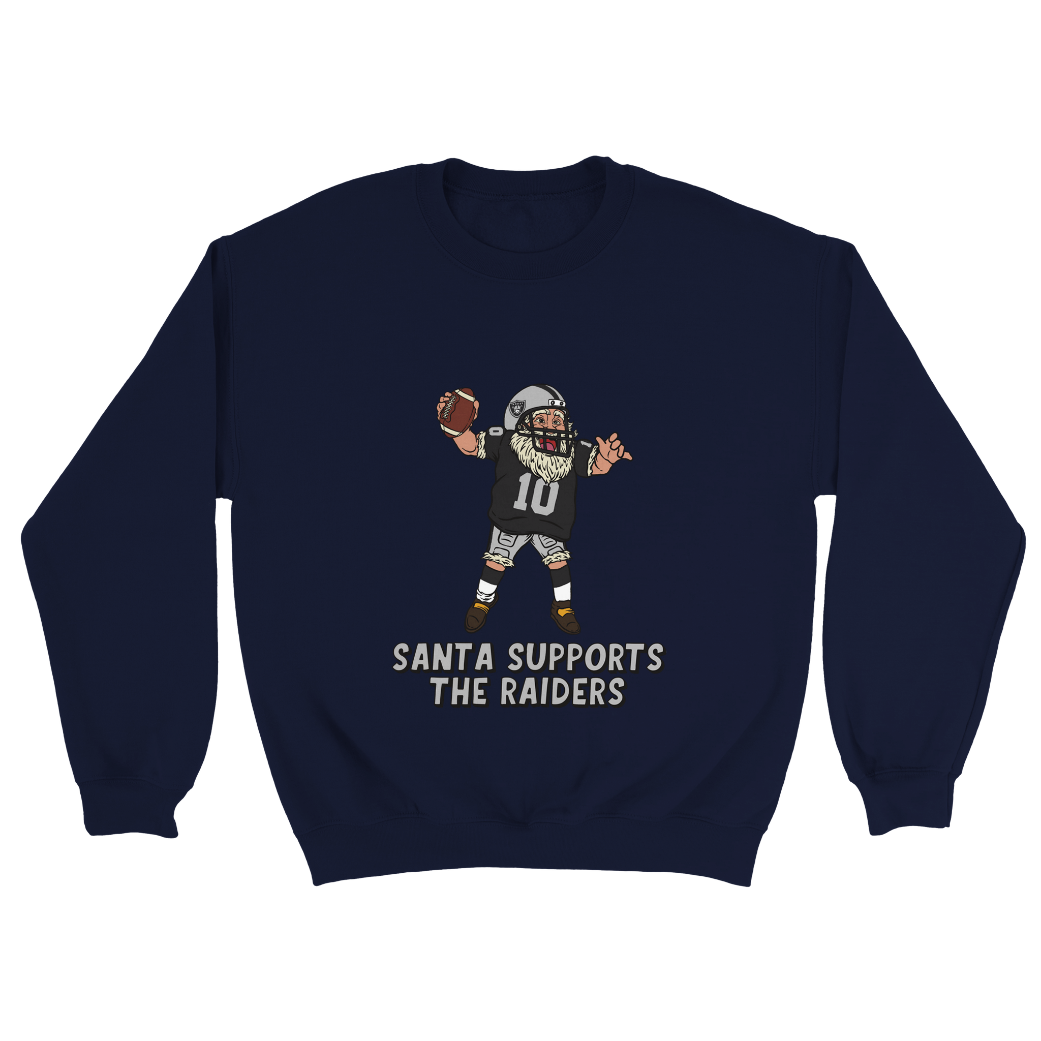 Las Vegas Raiders Unisex Crewneck Santa Sweatshirt