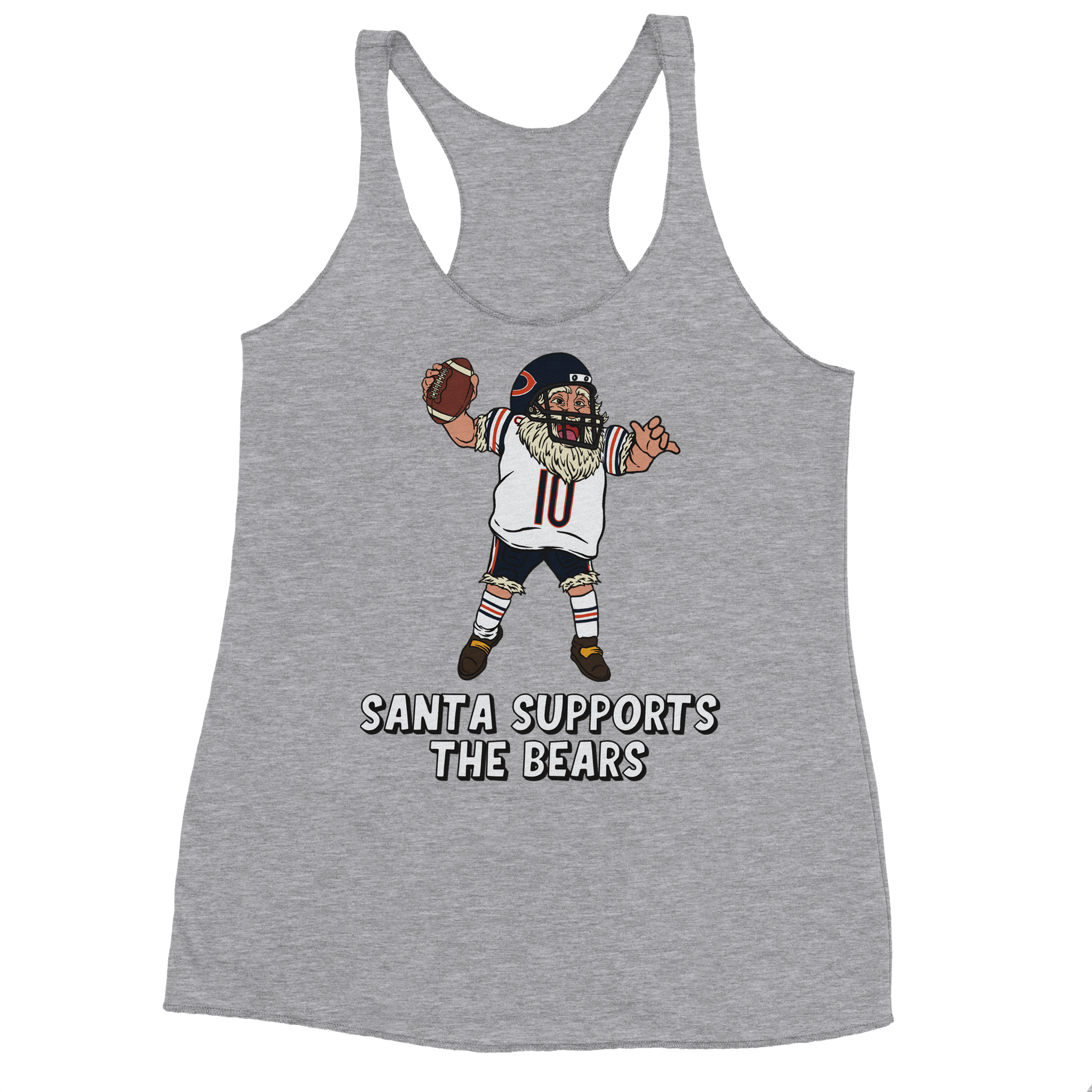Chicago Bears Women's Racerback Santa Tank Top