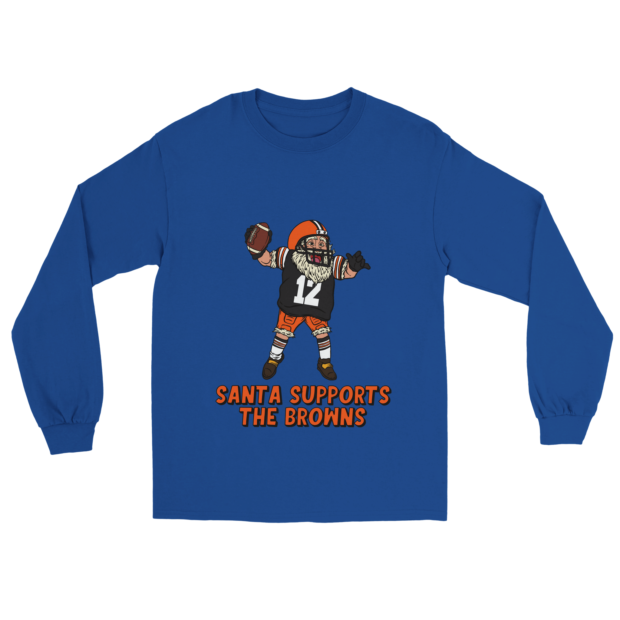 Cleveland Browns Unisex Longsleeve Santa T-shirt