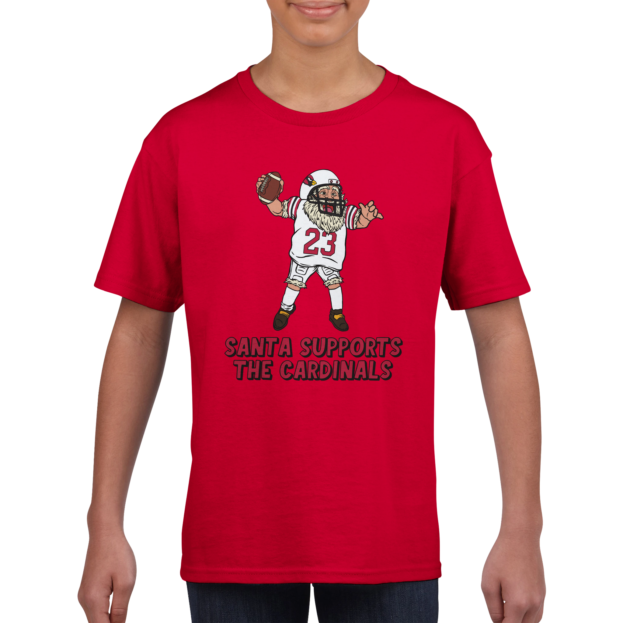 Arizona Cardinals Kids Crewneck Santa T-shirt