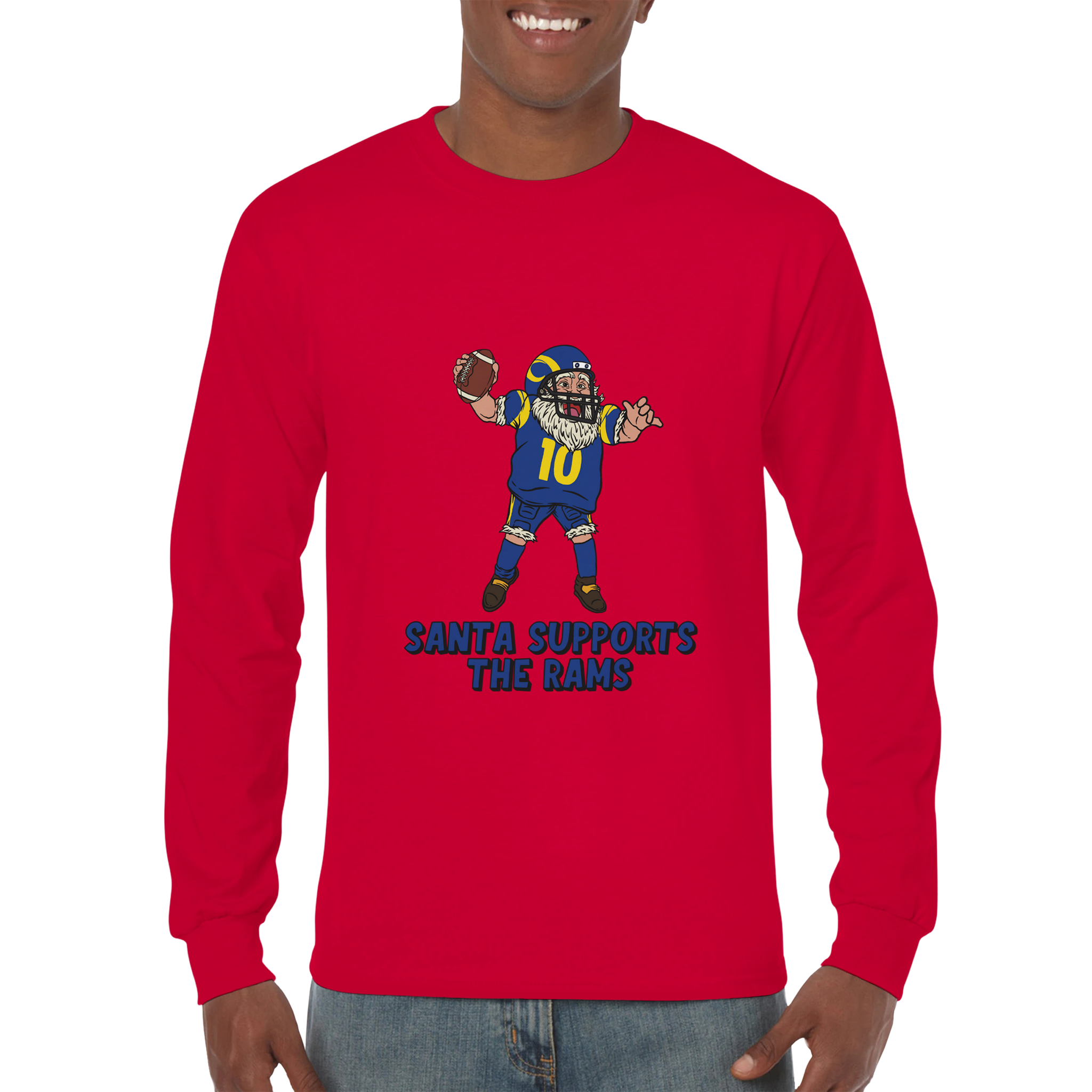 Los Angeles Rams Unisex Longsleeve Santa T-shirt