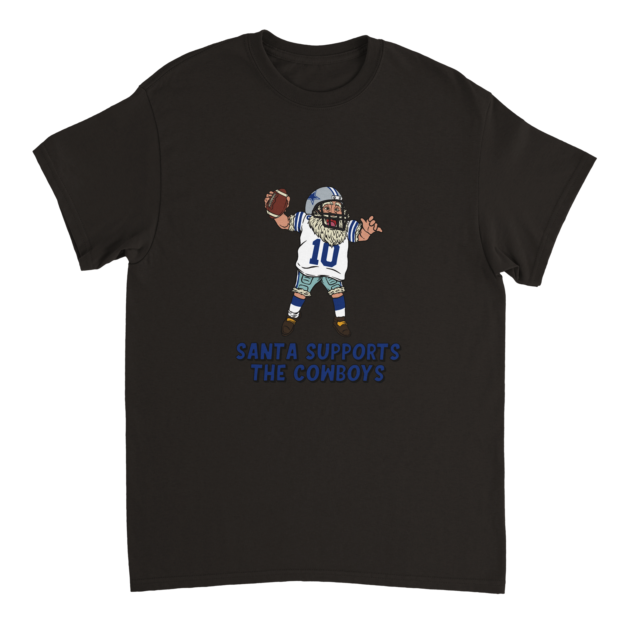 Dallas Cowboys Unisex Crewneck Santa T-shirt