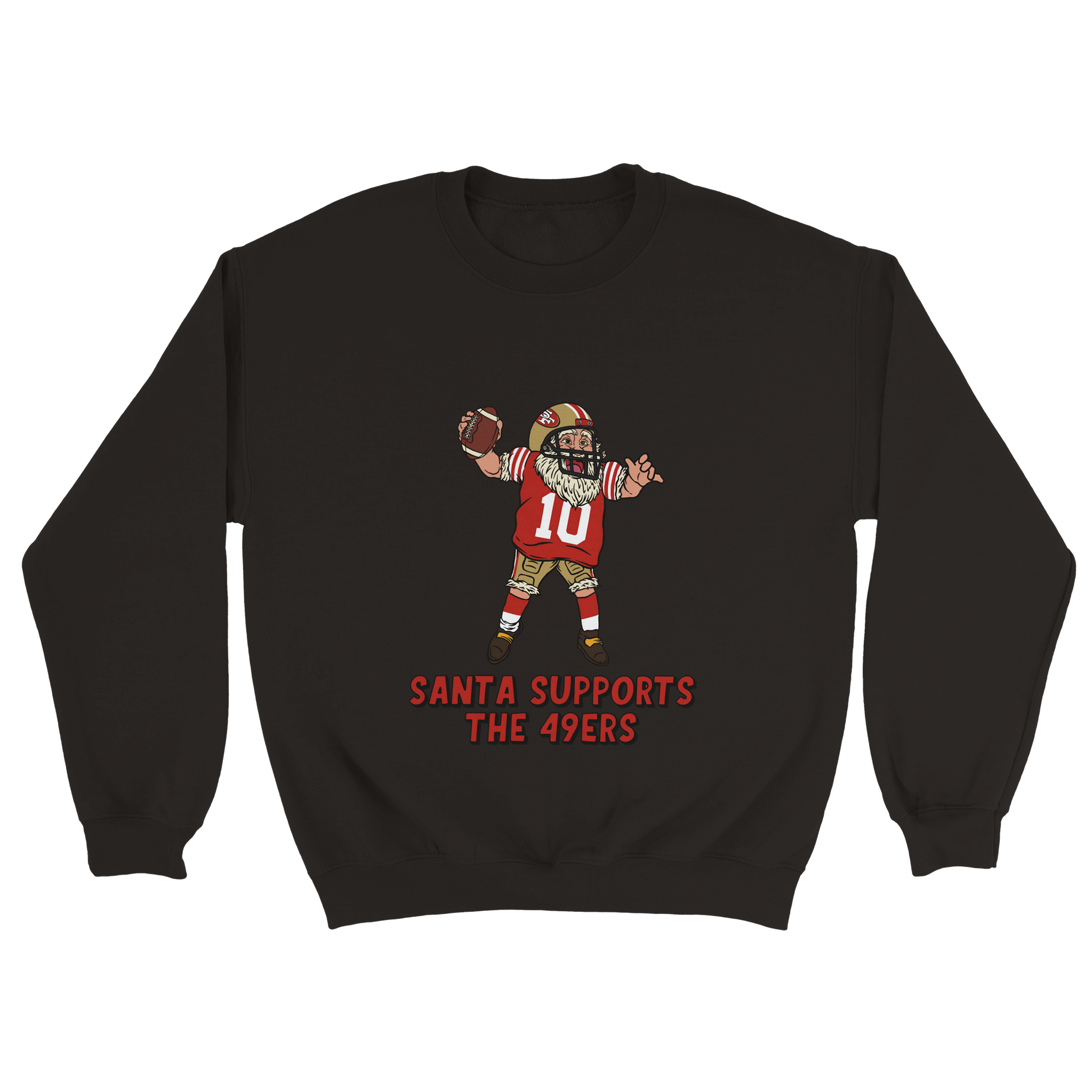San Francisco 49ers Unisex Crewneck Santa Sweatshirt