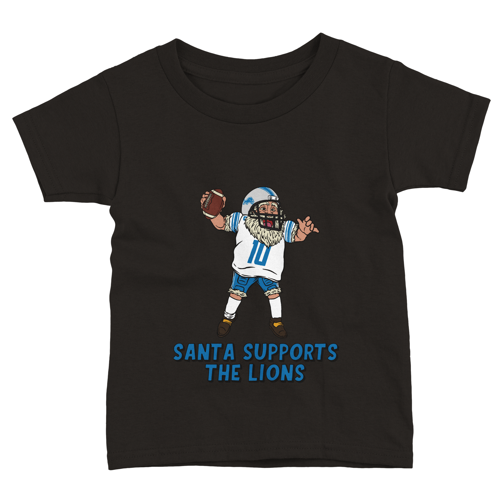 Detroit Lions Toddler Fine Jersey Santa T-Shirt
