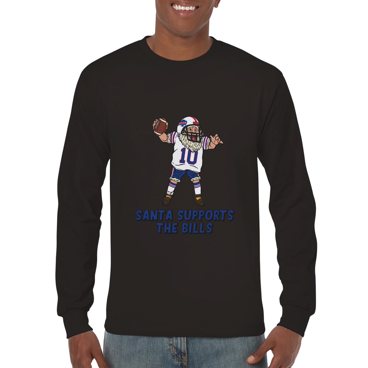 Buffalo Bills Unisex Longsleeve Santa T-shirt
