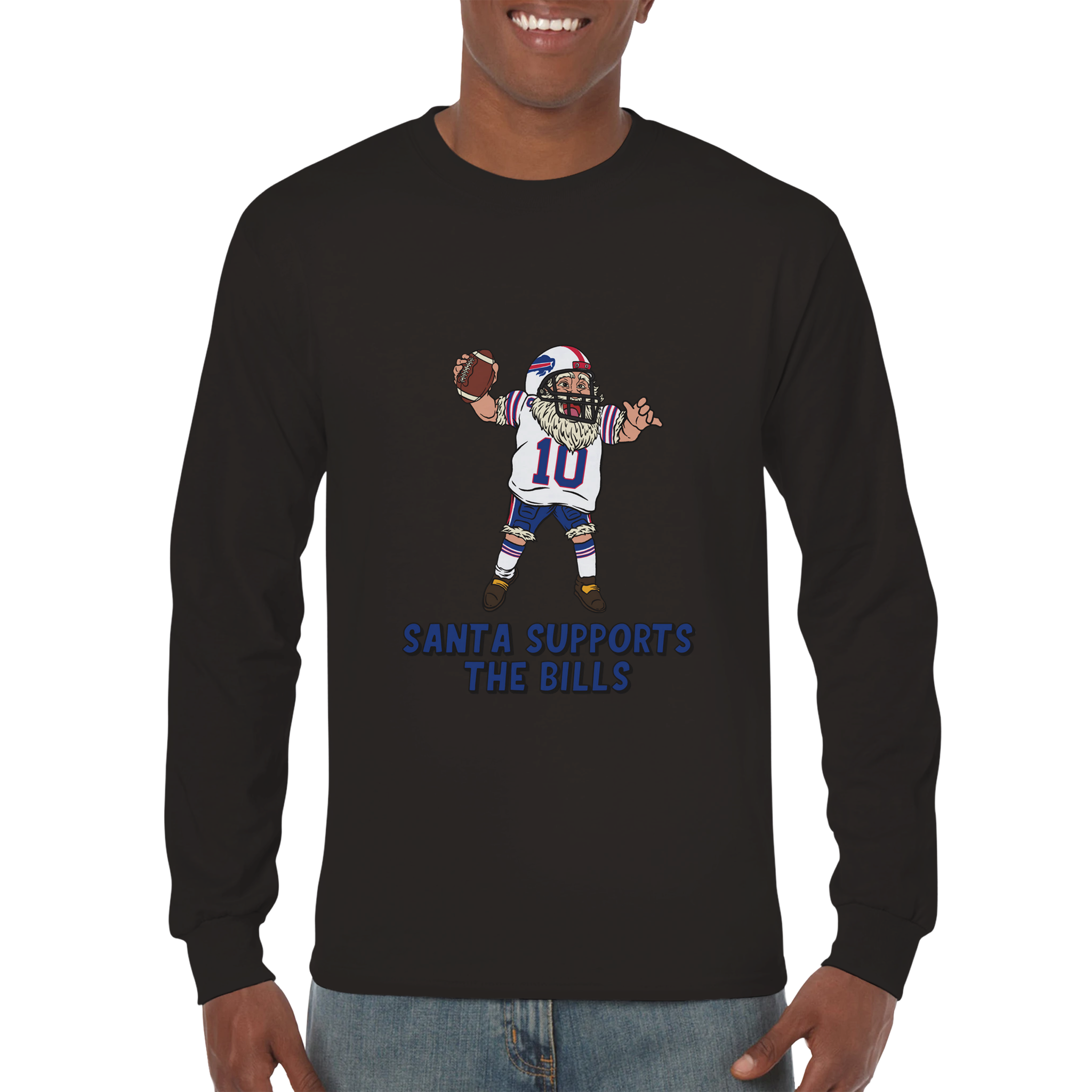 Buffalo Bills Unisex Longsleeve Santa T-shirt