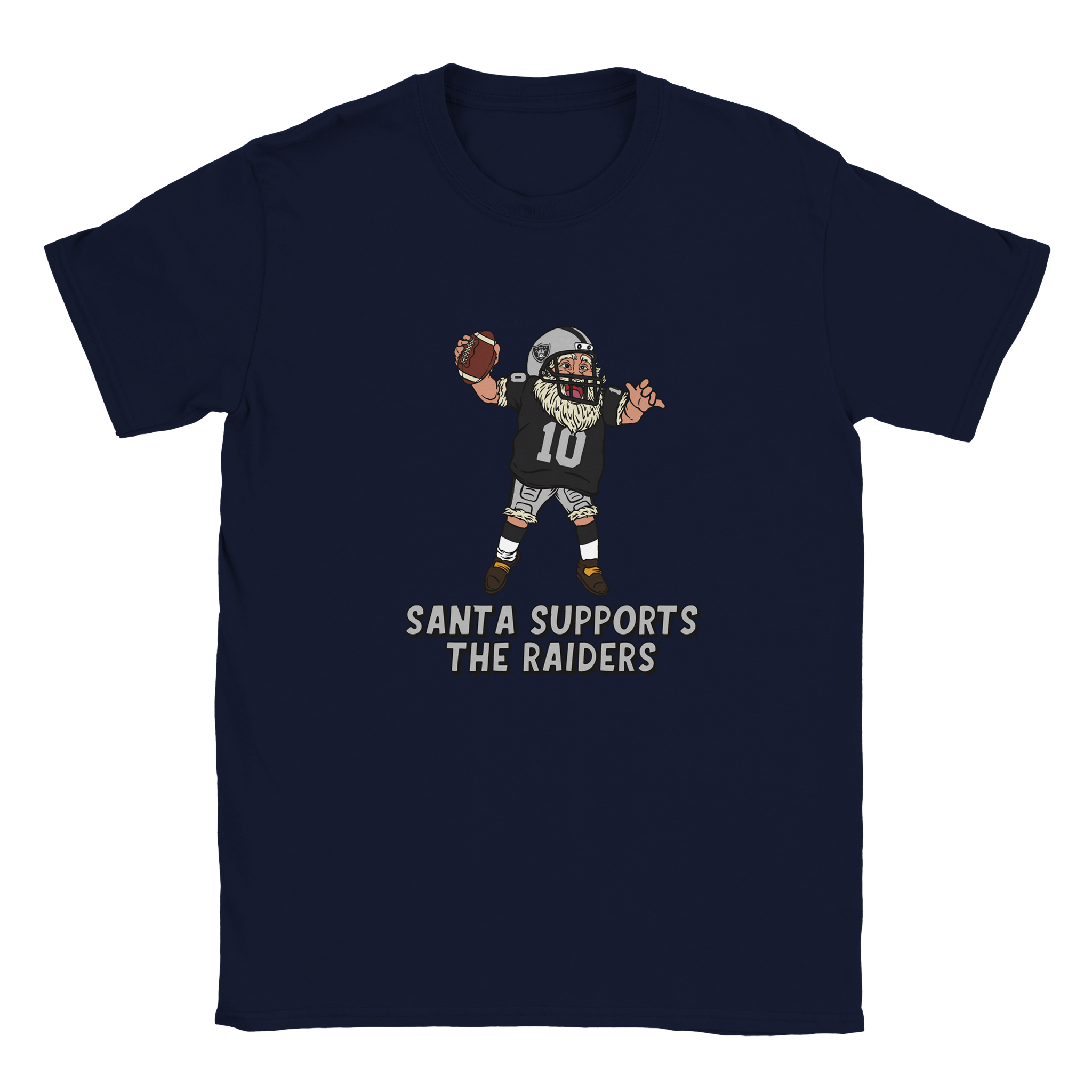 Las Vegas Raiders Kids Crewneck Santa T-shirt