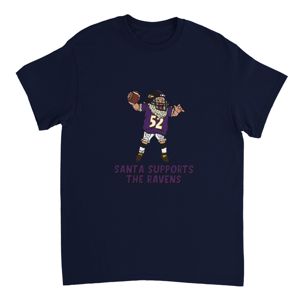 Baltimore Ravens Unisex Crewneck Santa T-shirt