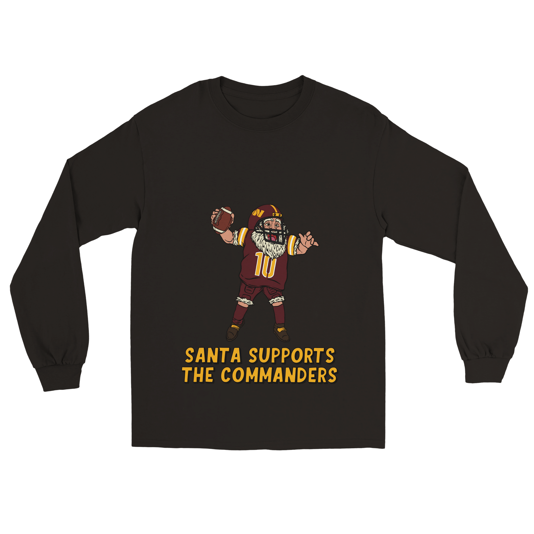 Washington Commanders Unisex Longsleeve Santa T-shirt