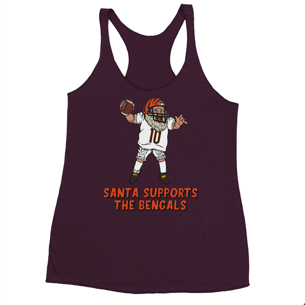 Cincinnati Bengals Women's Racerback Santa Tank Top