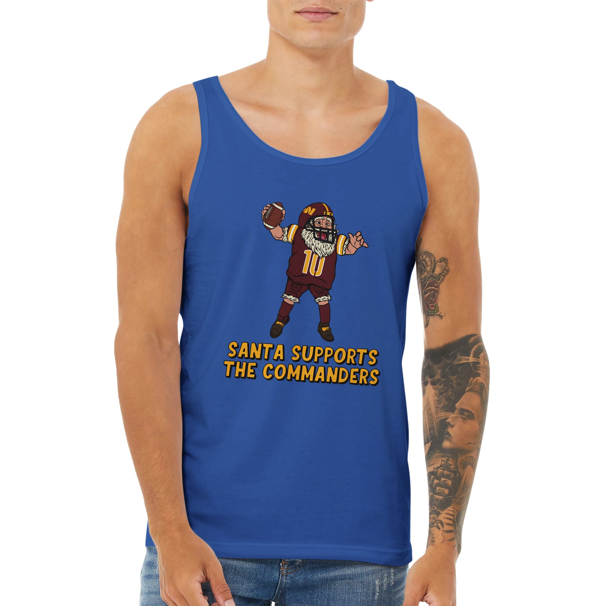Washington Commanders Unisex Santa Tank Top