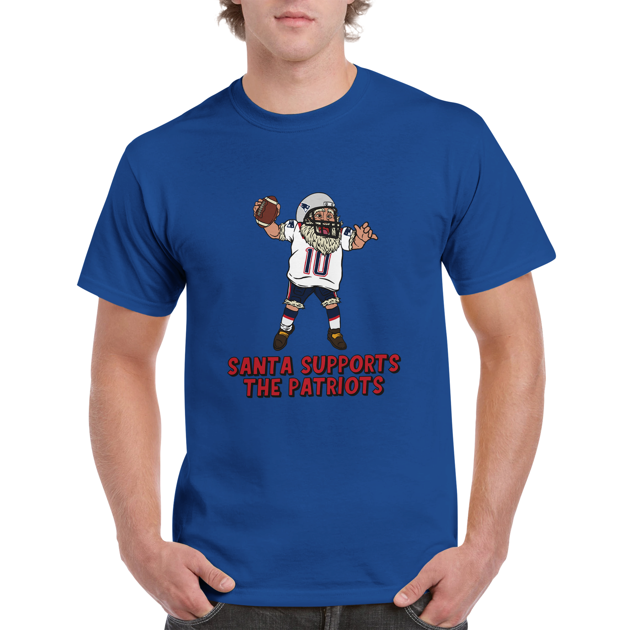 New England Patriots Unisex Crewneck Santa T-shirt