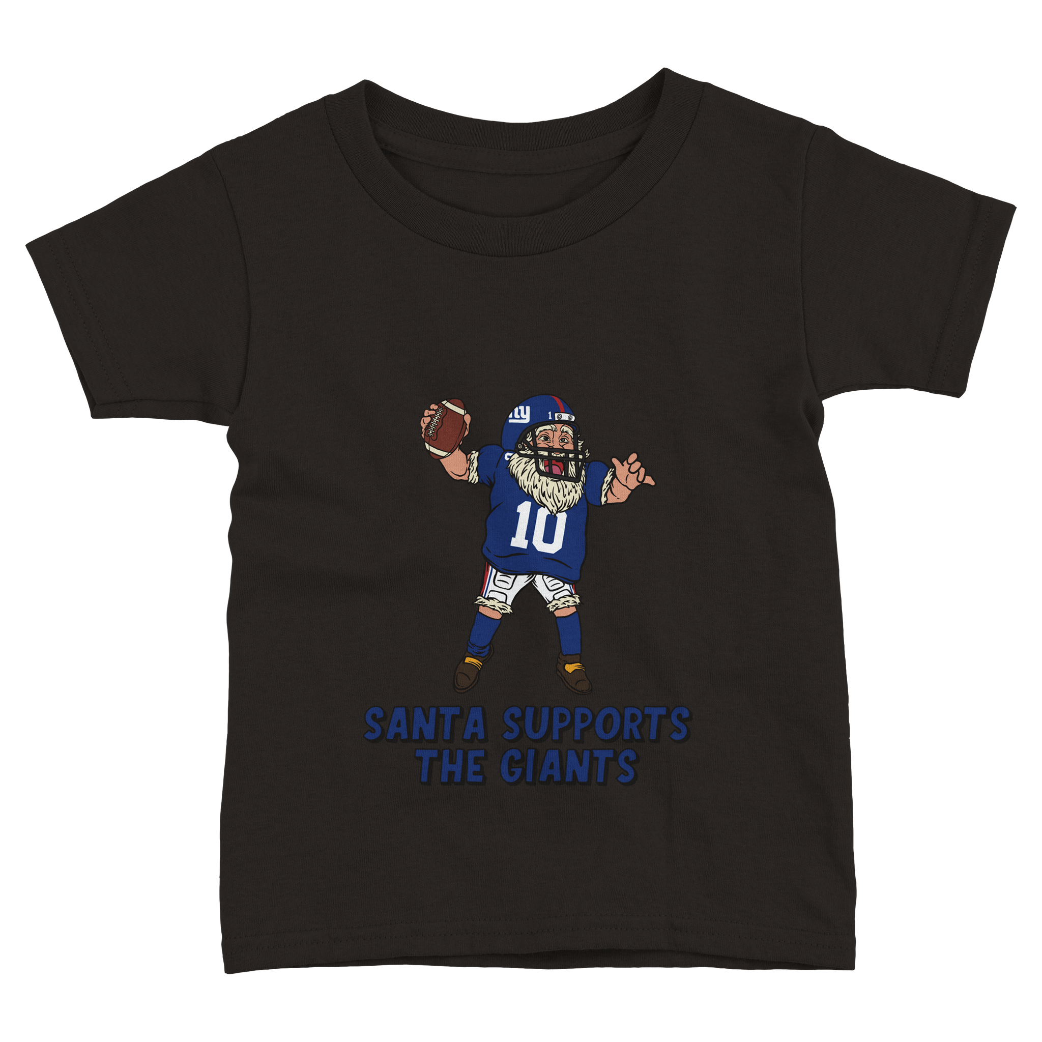 New York Giants Toddler Fine Jersey Santa T-Shirt