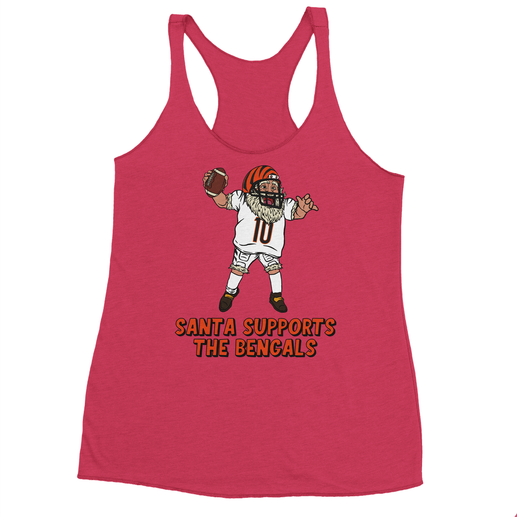Cincinnati Bengals Women's Racerback Santa Tank Top