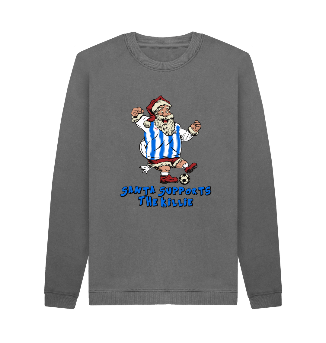 Slate Grey Printed Sweater Front