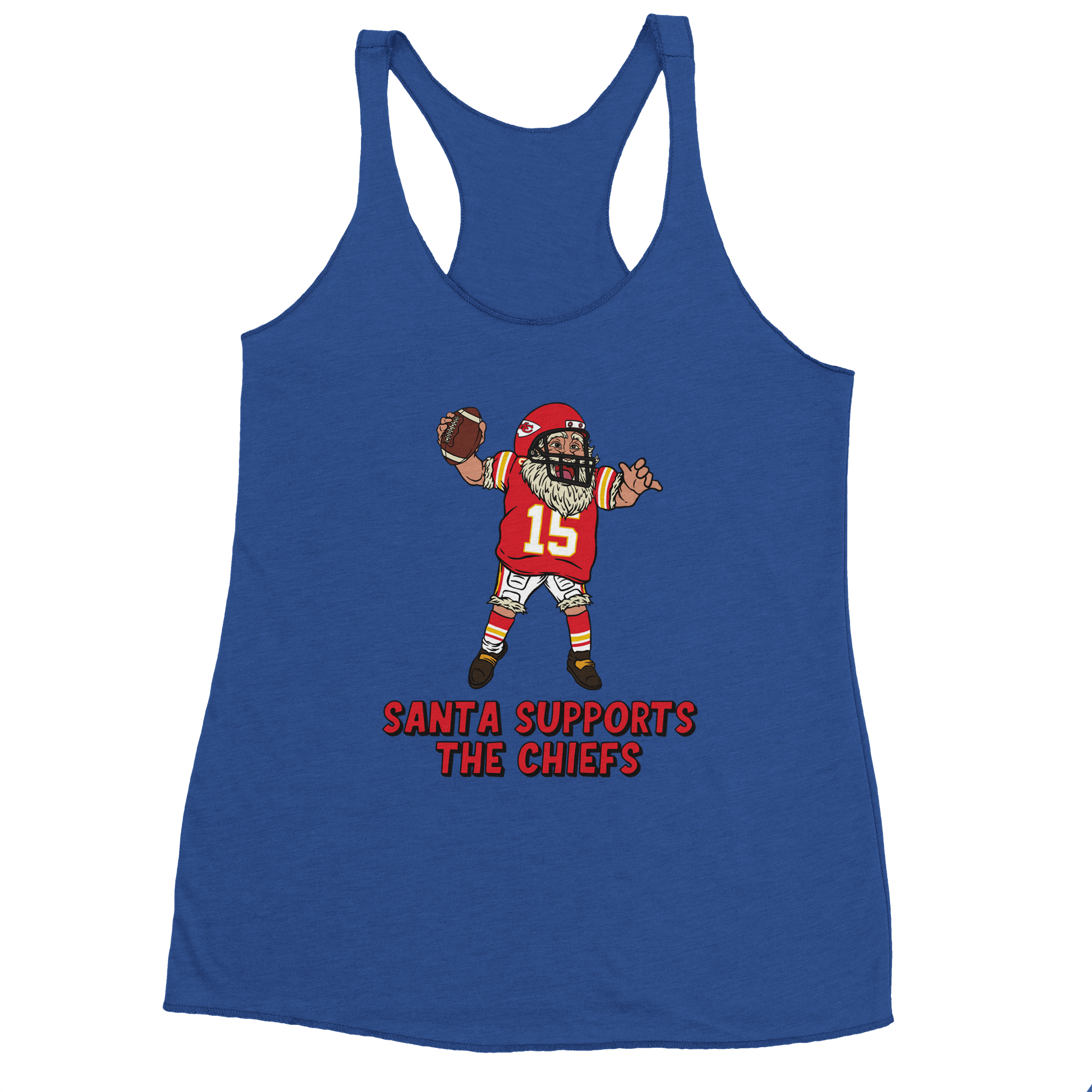 Kansas City Chiefs Women's Racerback Santa Tank Top