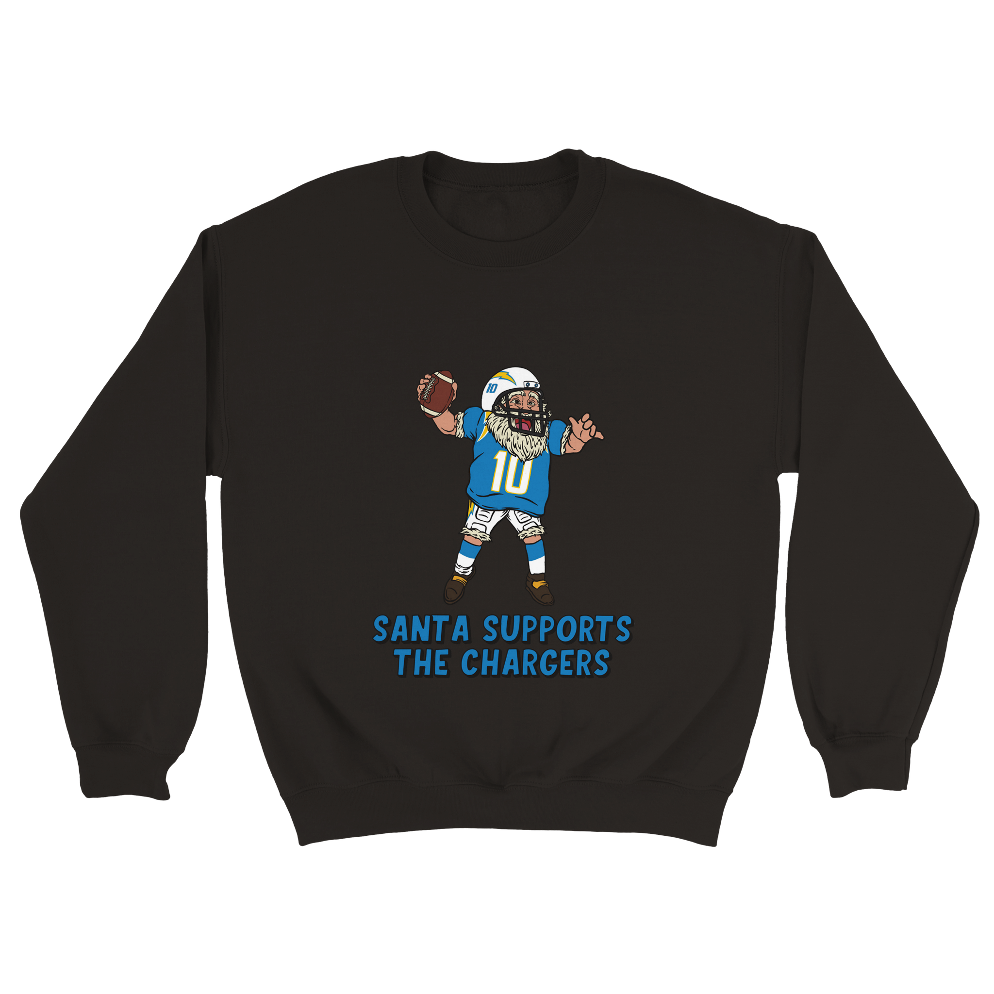 Los Angeles Chargers Unisex Crewneck Santa Sweatshirt