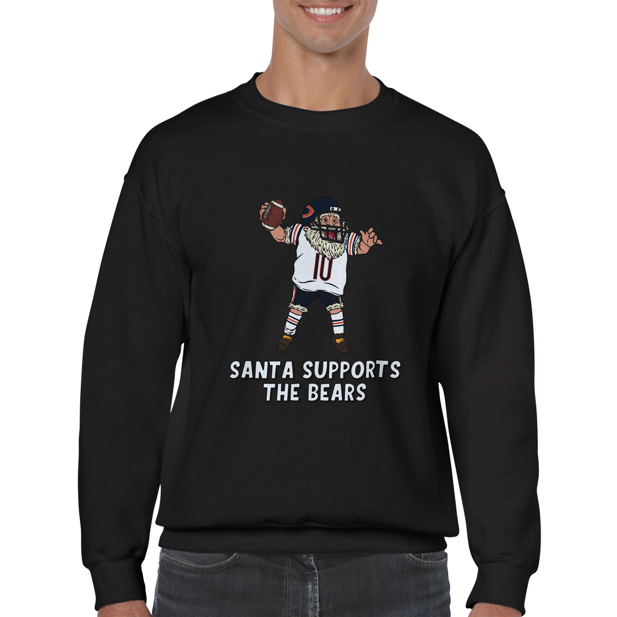Chicago Bears Unisex Crewneck Santa Sweatshirt