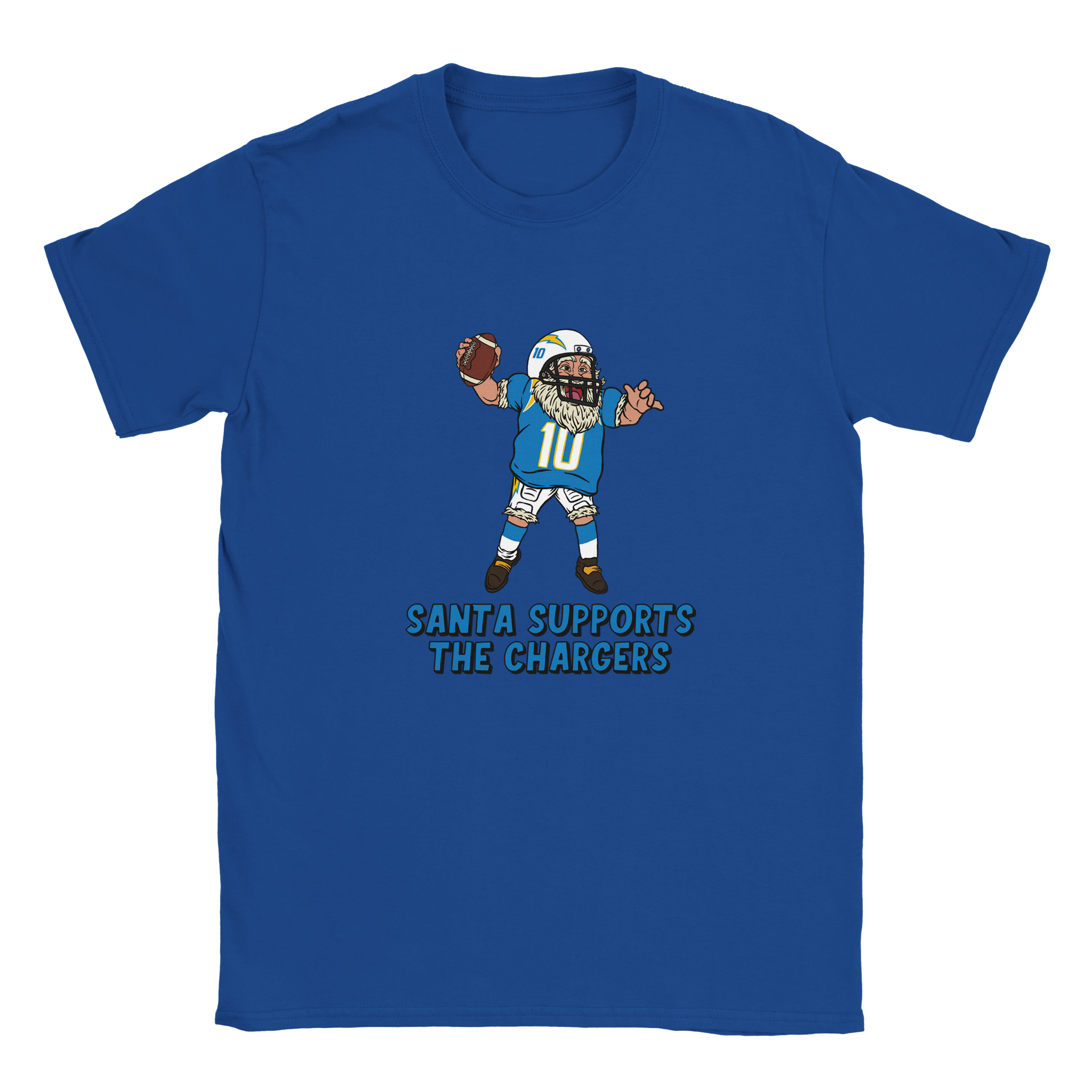 Los Angeles Chargers Kids Crewneck Santa T-shirt