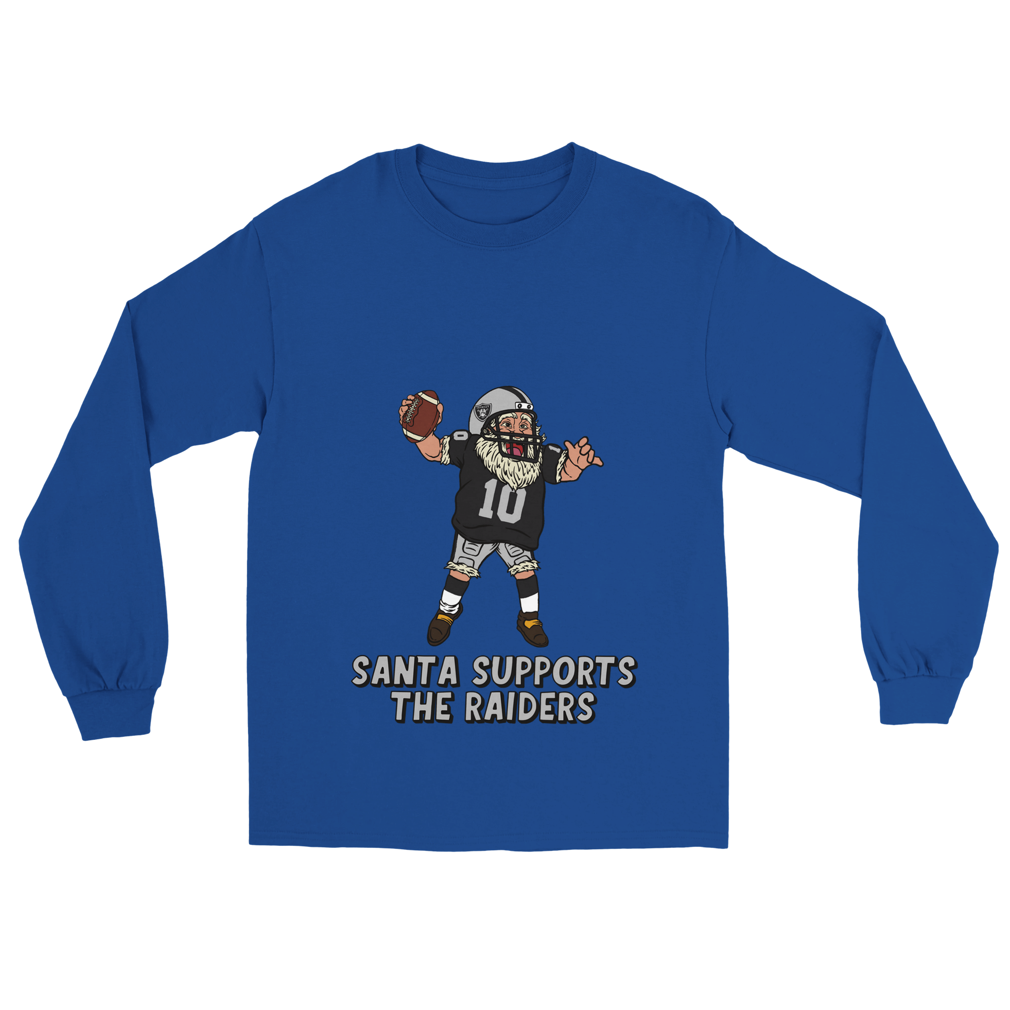 Las Vegas Raiders Unisex Longsleeve Santa T-shirt