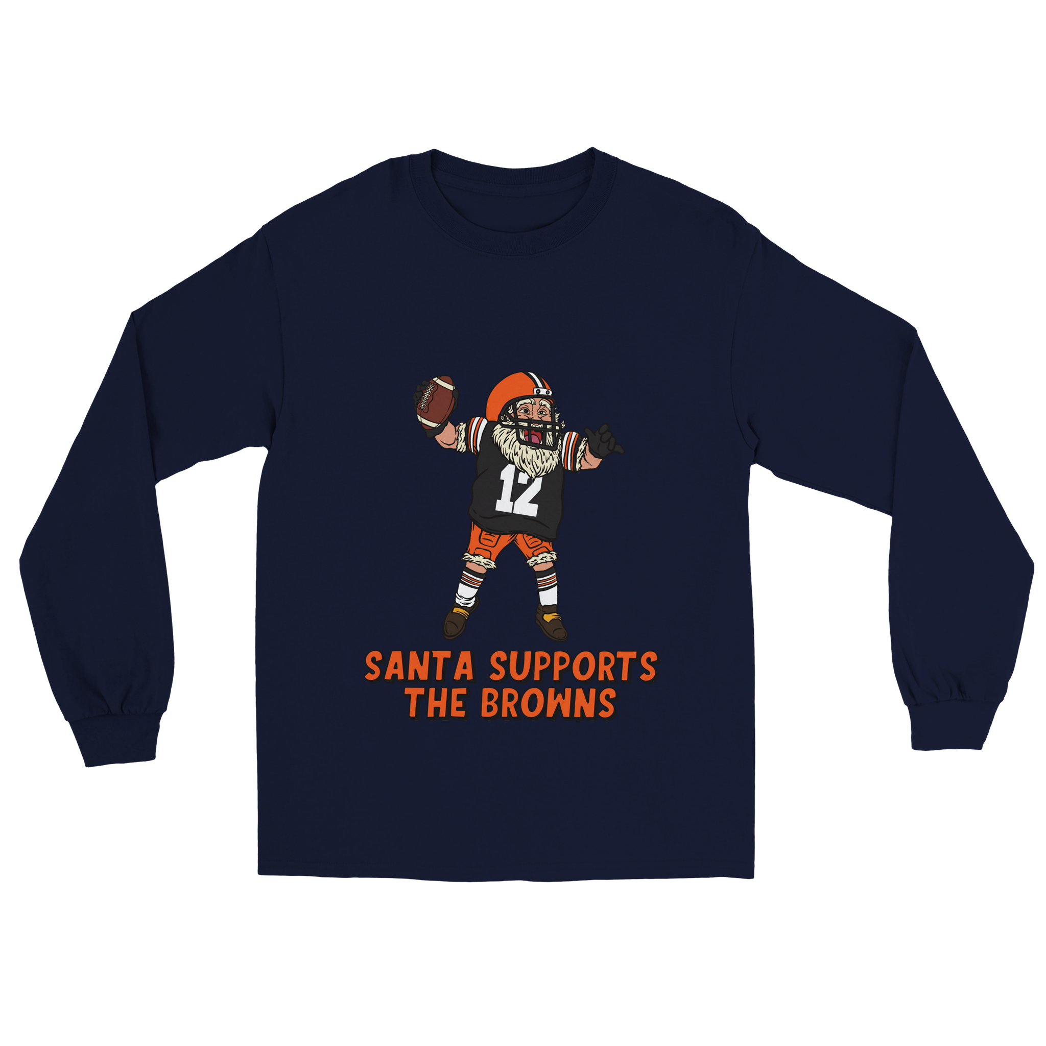 Cleveland Browns Unisex Longsleeve Santa T-shirt