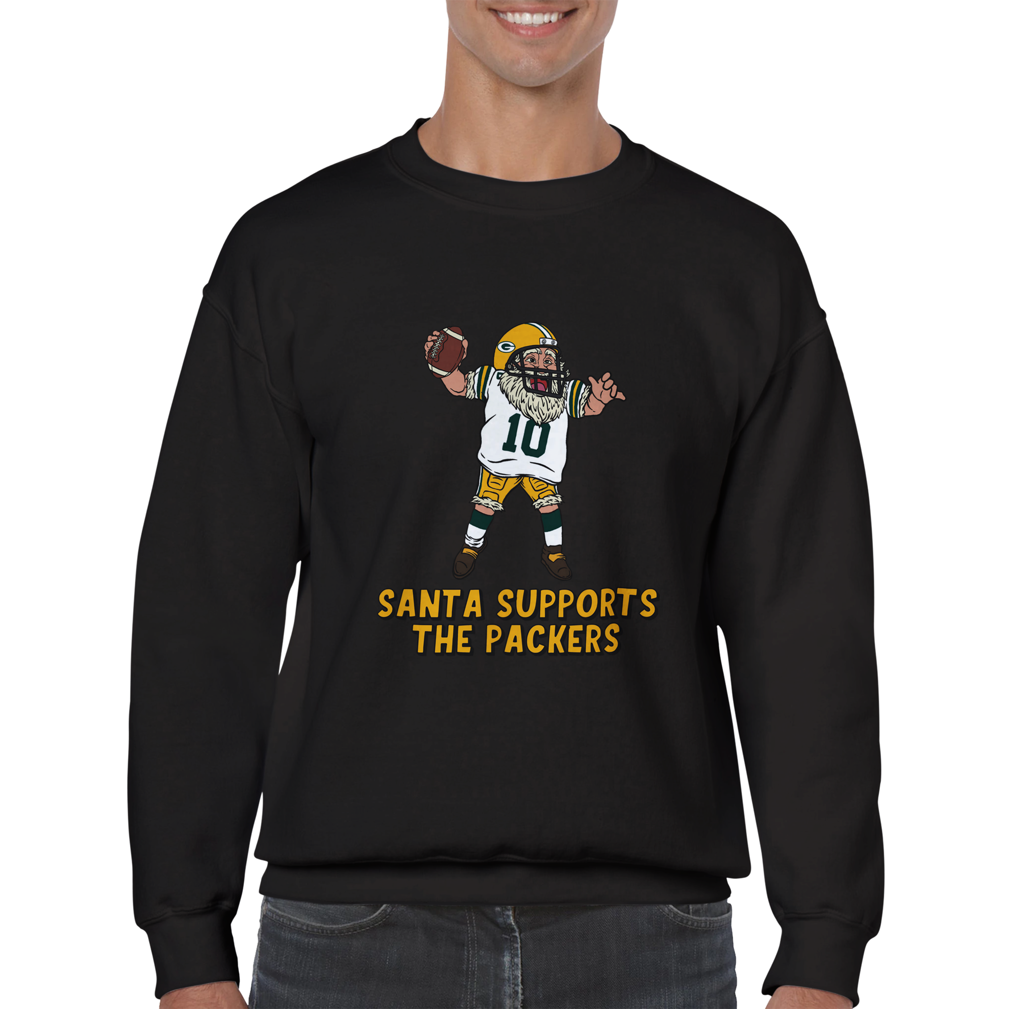 Green Bay Packers  Unisex Crewneck Santa Sweatshirt